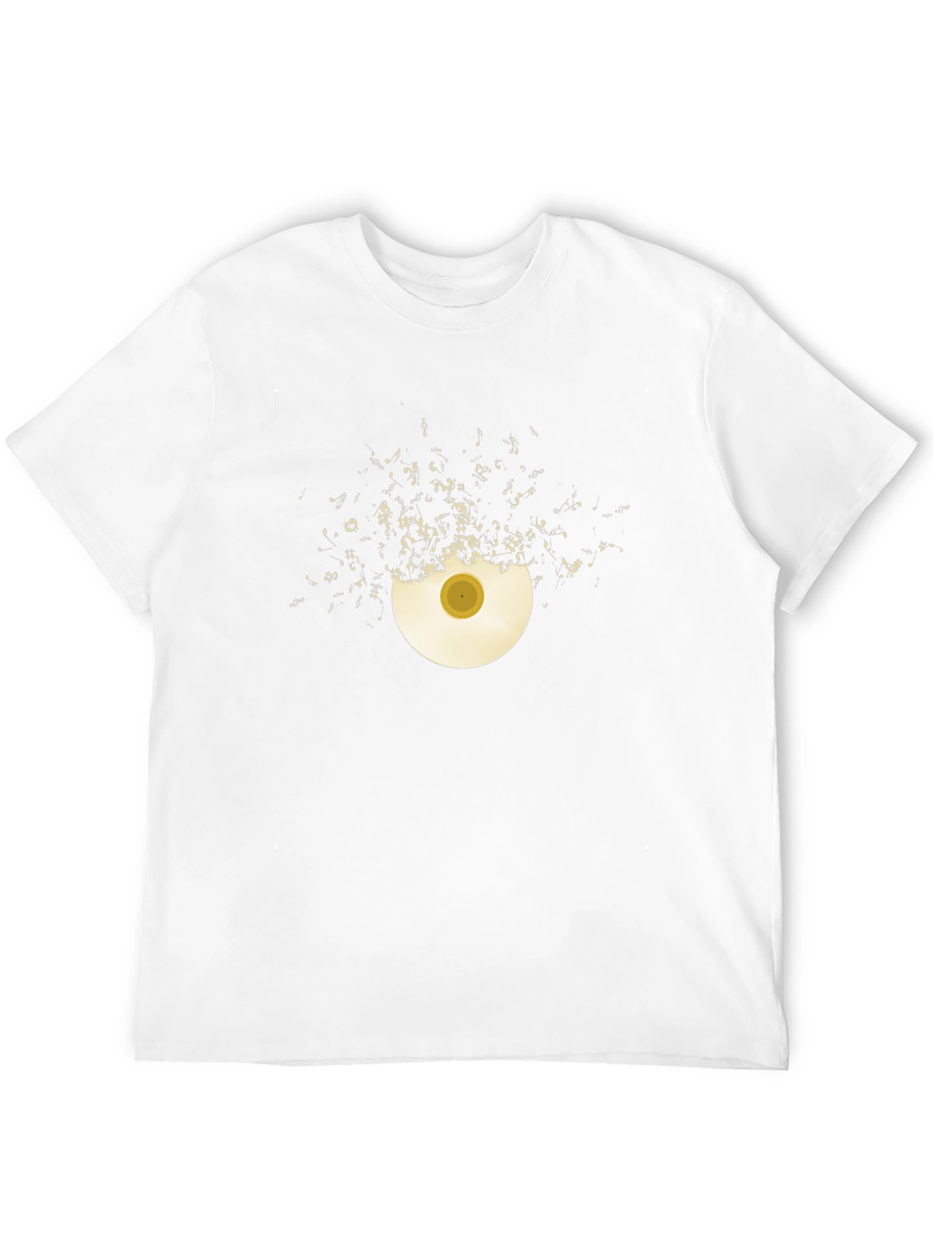 Music Note Vinyl Record Graphic T-Shirt