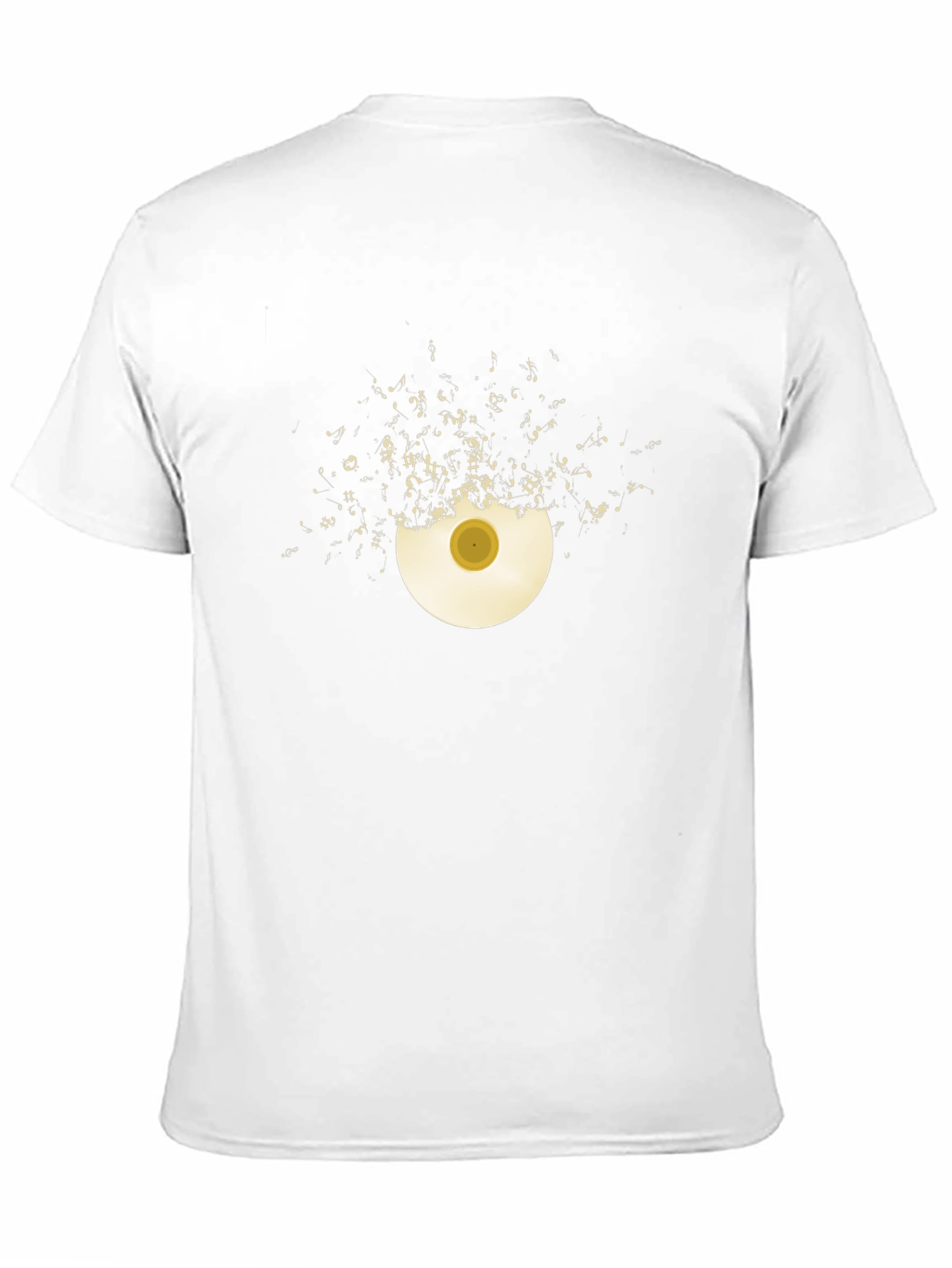 Music Note Vinyl Record Graphic T-Shirt