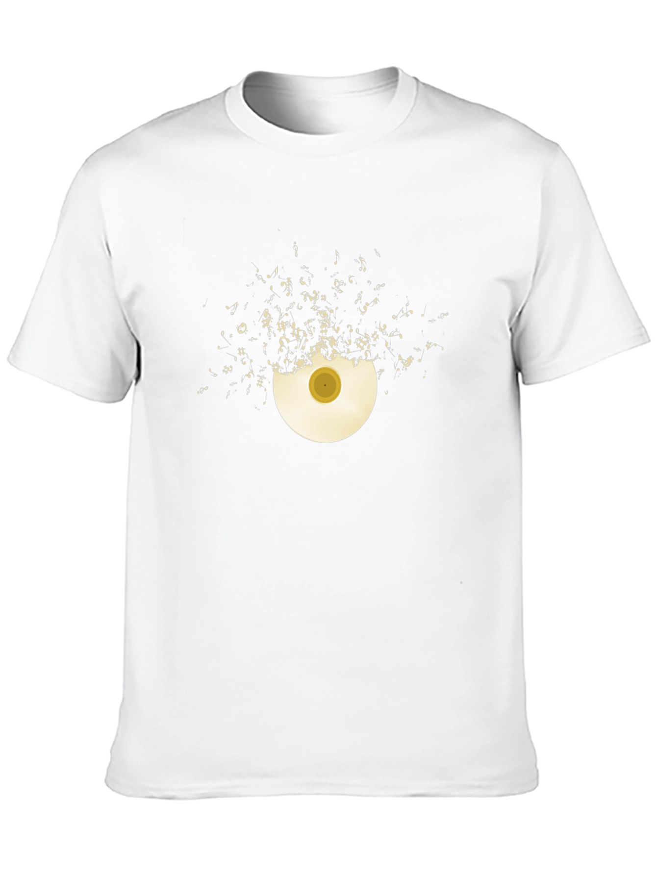 Music Note Vinyl Record Graphic T-Shirt