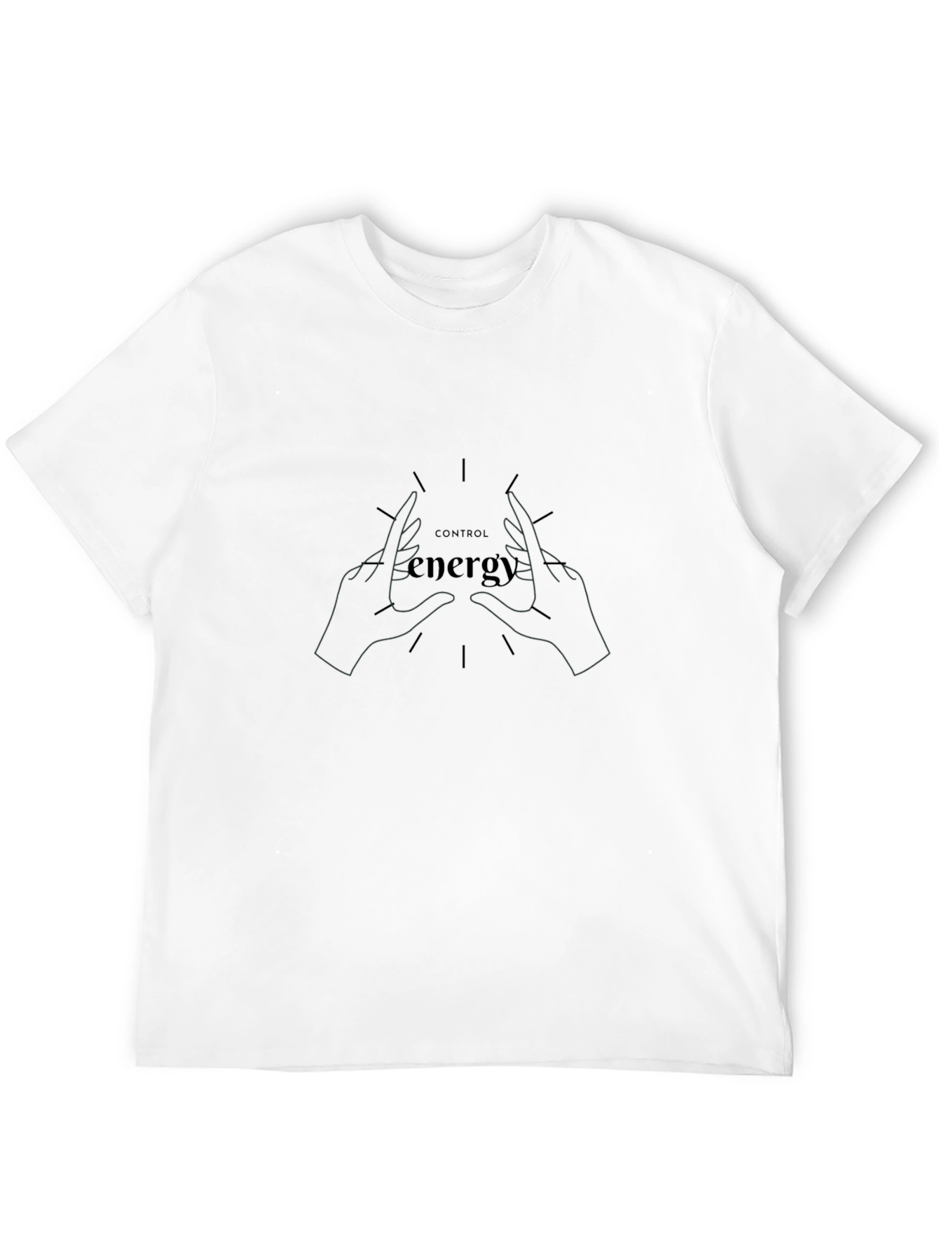 Energy Hands Graphic Tee - Black Cotton Comfort
