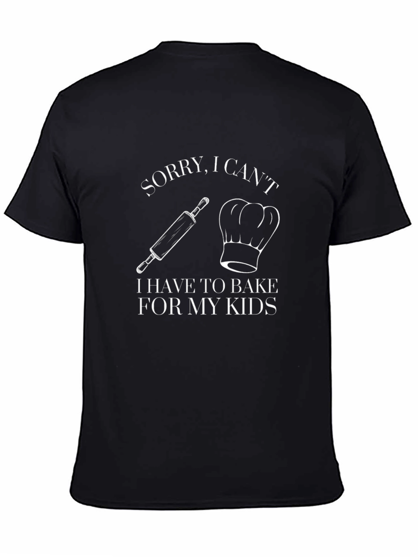 Bake For My Kids Graphic T-Shirt - Black