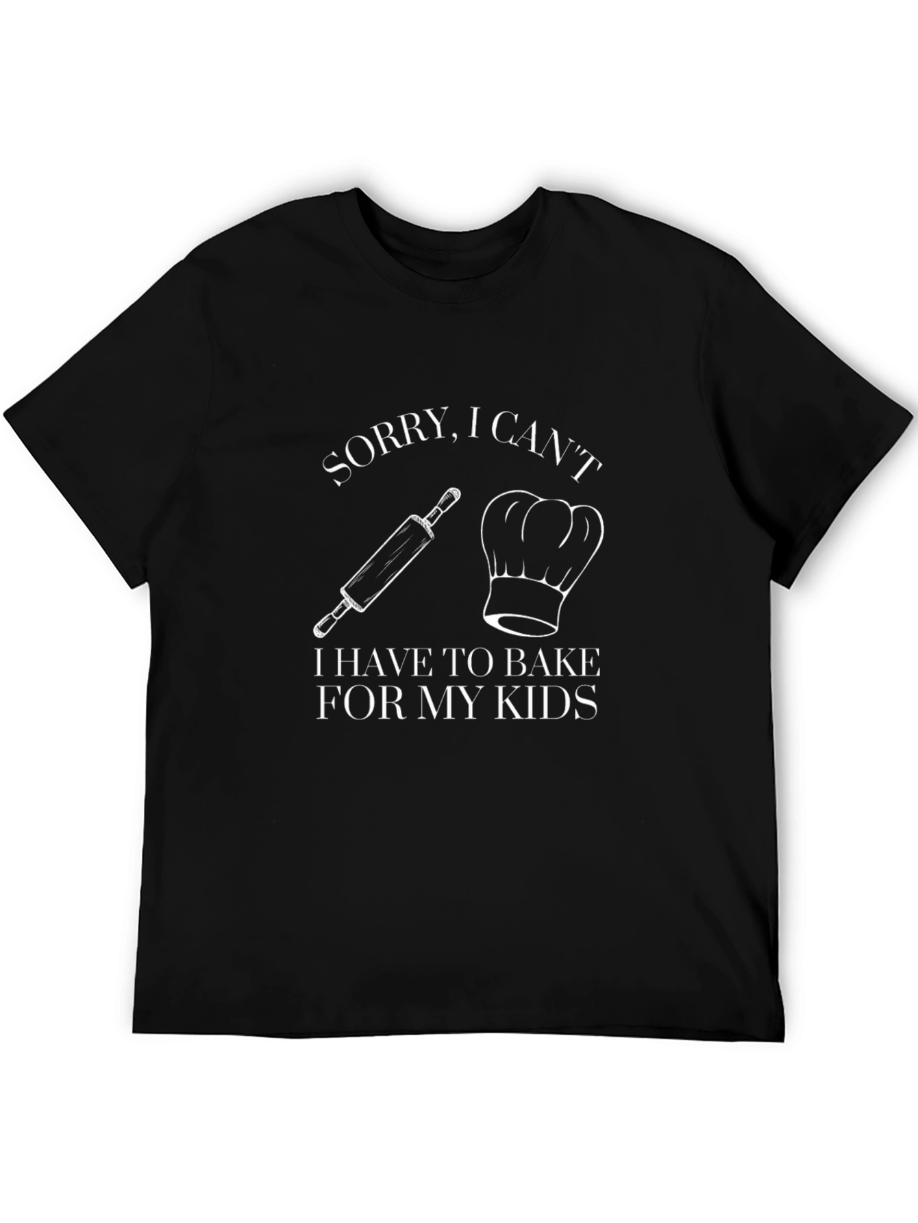 Bake For My Kids Graphic T-Shirt - Black