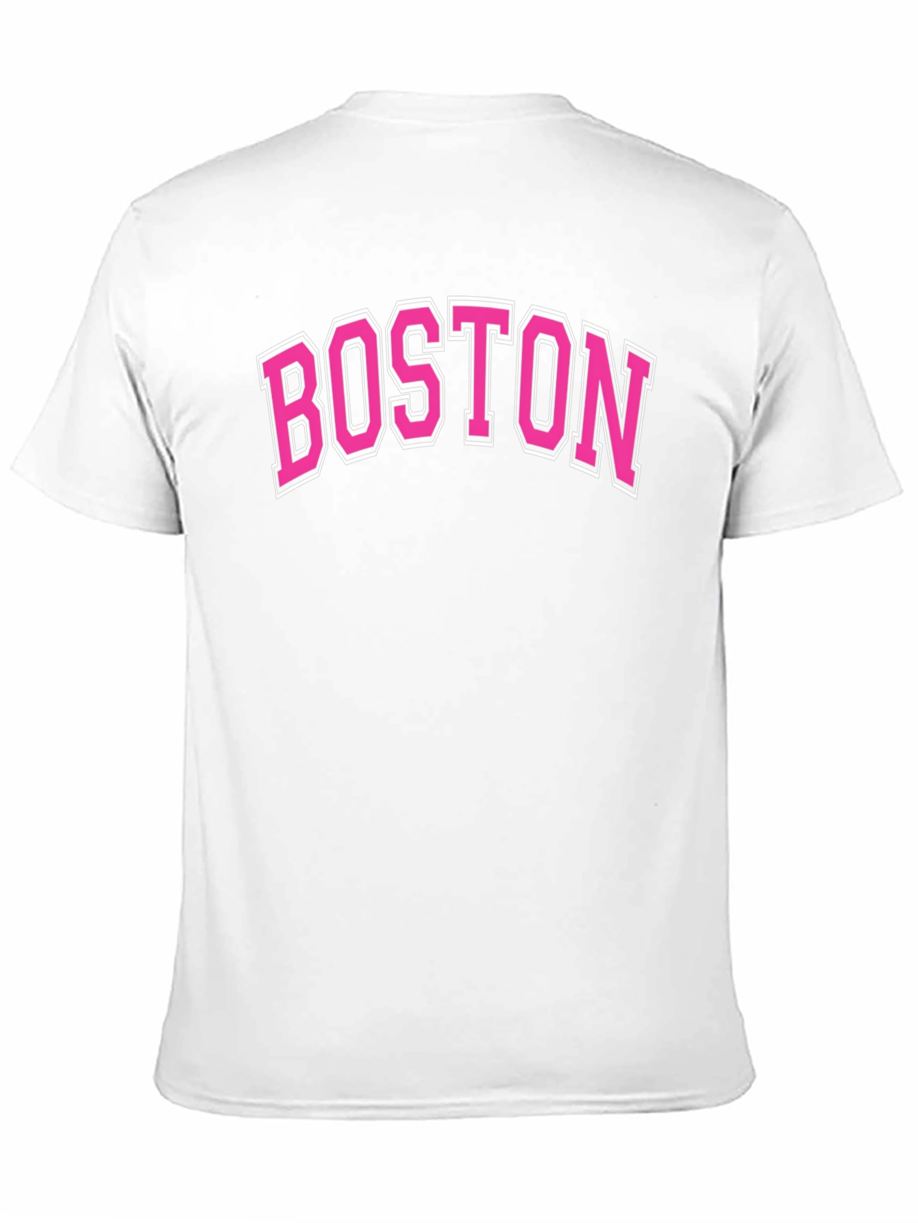 Boston Pink Lettering Black T-Shirt