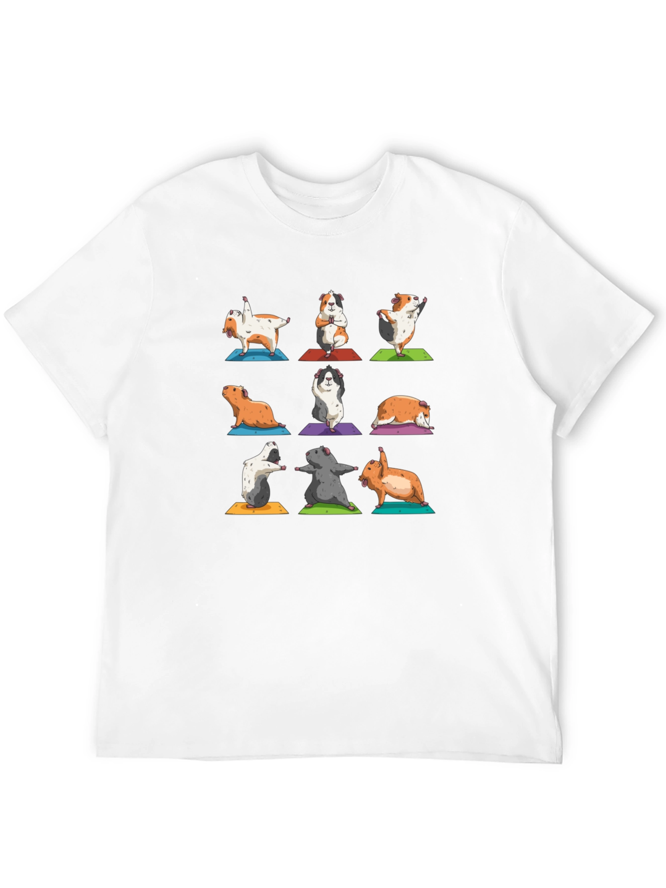 Guinea Pig Yoga Black T-Shirt