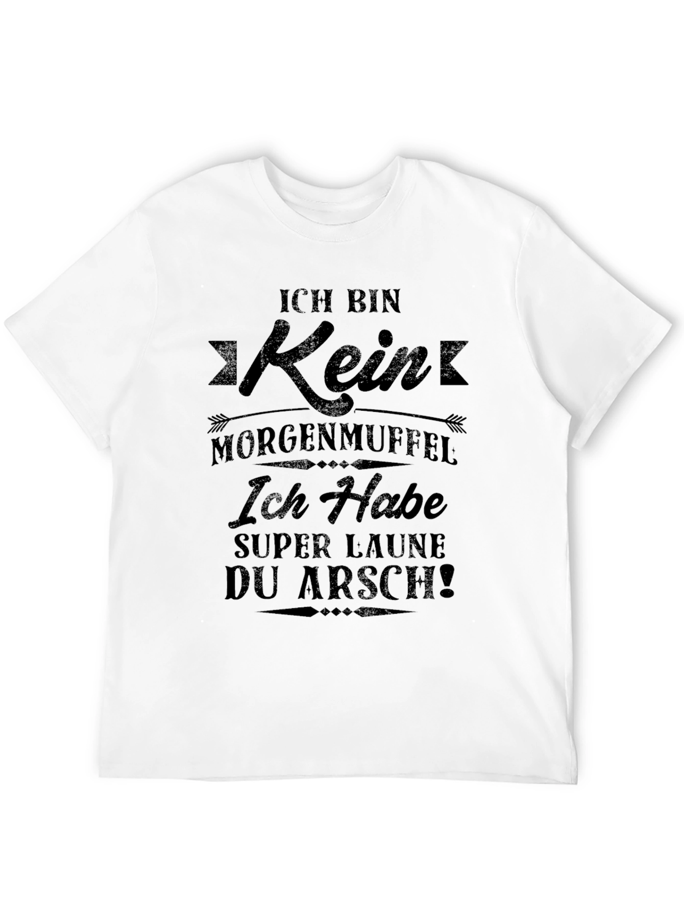 Ich Bin Kein Morgenmuffel Black Graphic T-Shirt