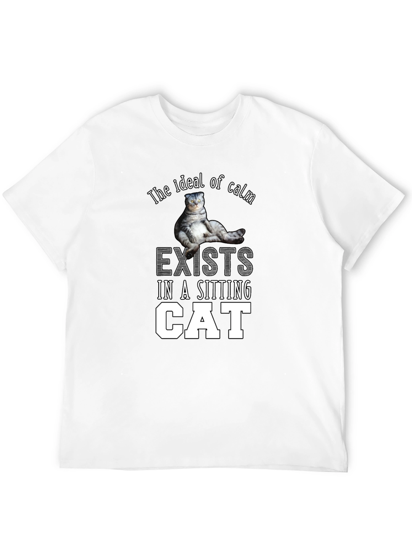 Ideal Calm Sitting Cat T-Shirt