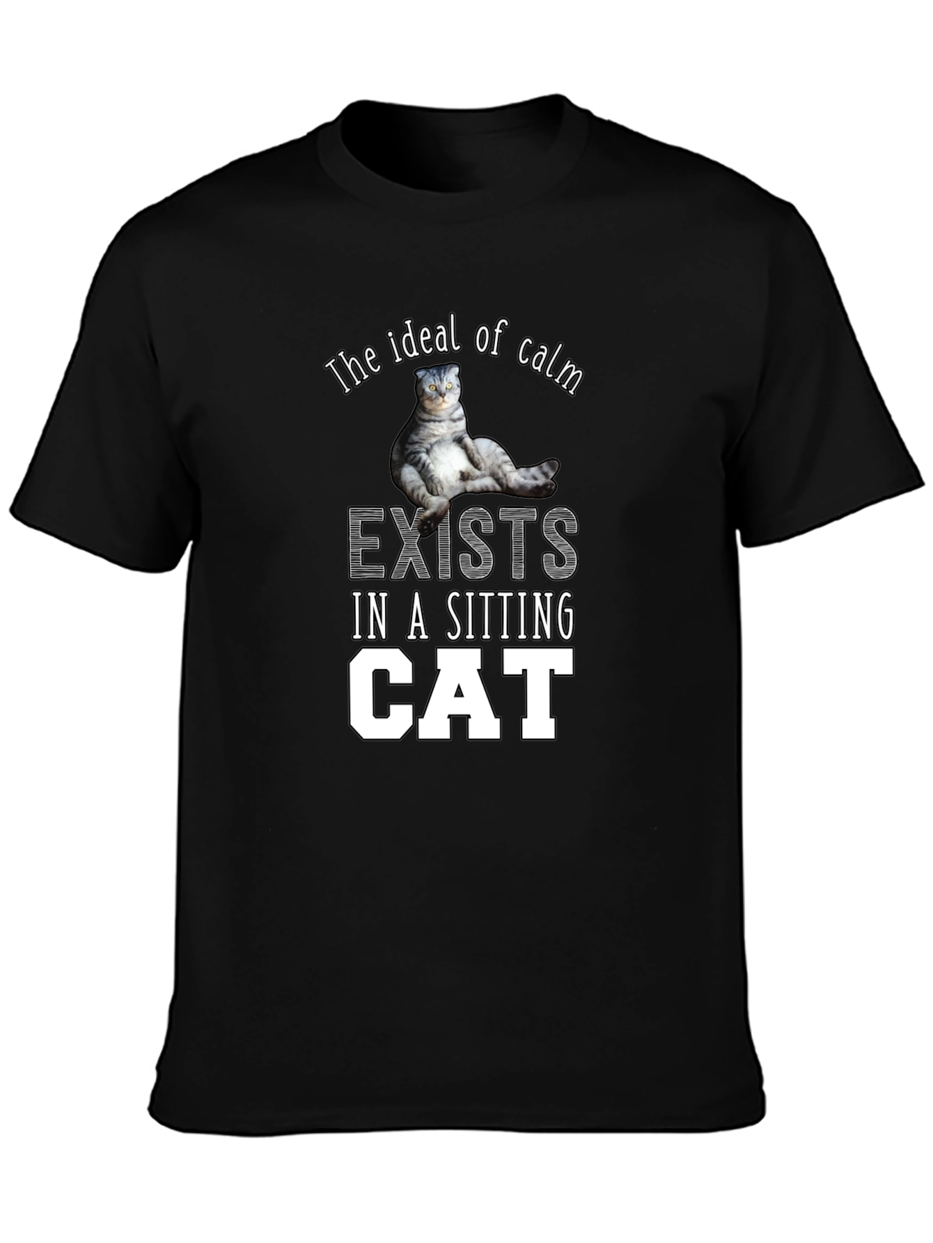 Ideal Calm Sitting Cat T-Shirt