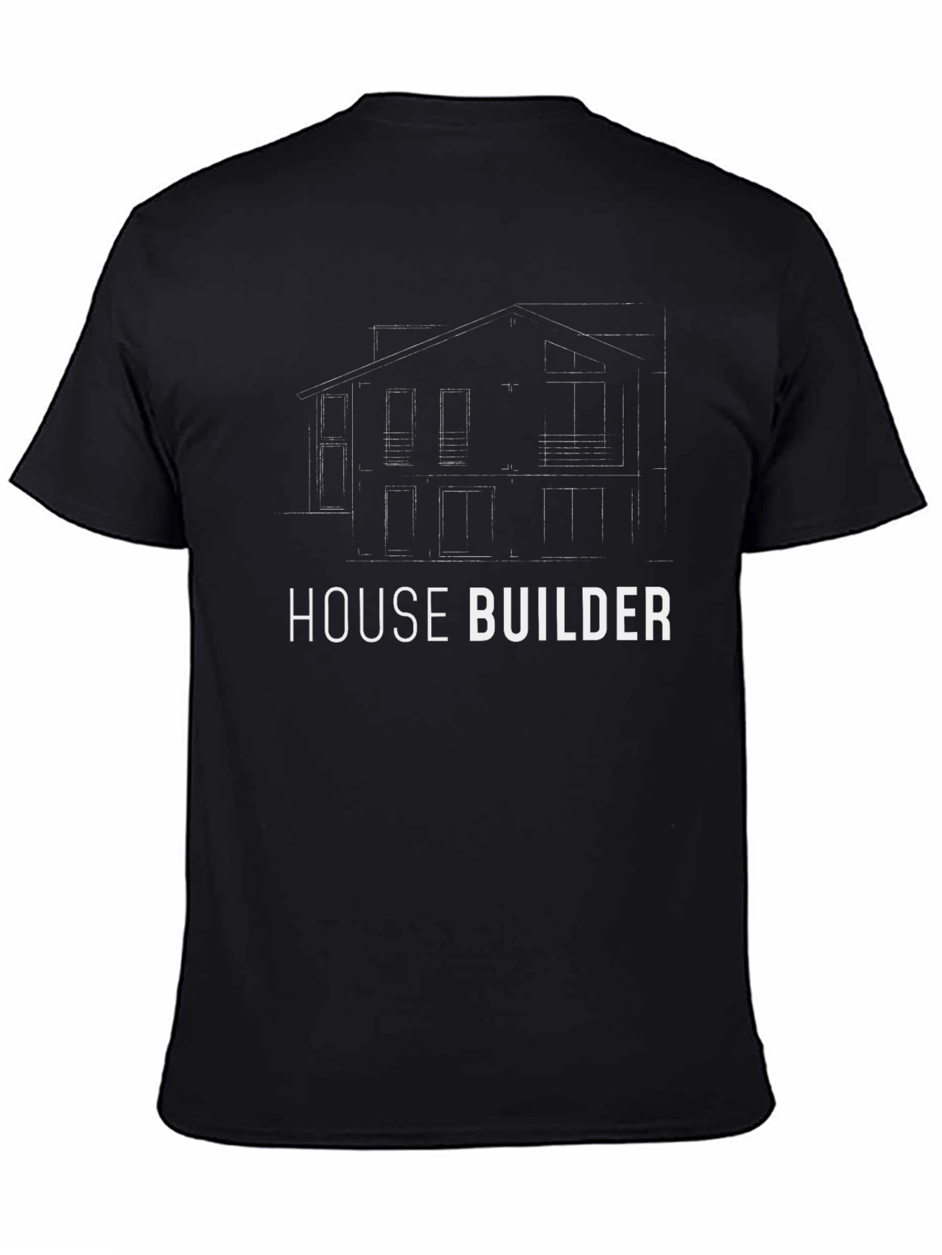 House Builder Black Graphic T-Shirt