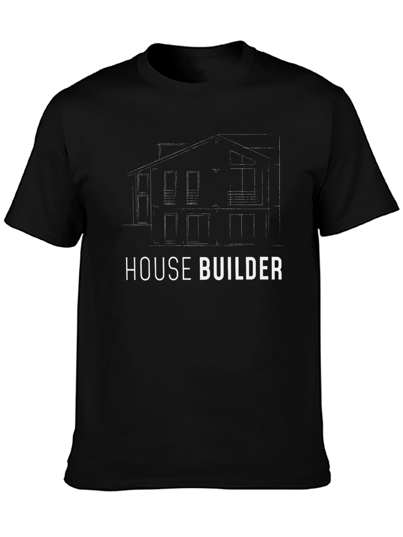 House Builder Black Graphic T-Shirt