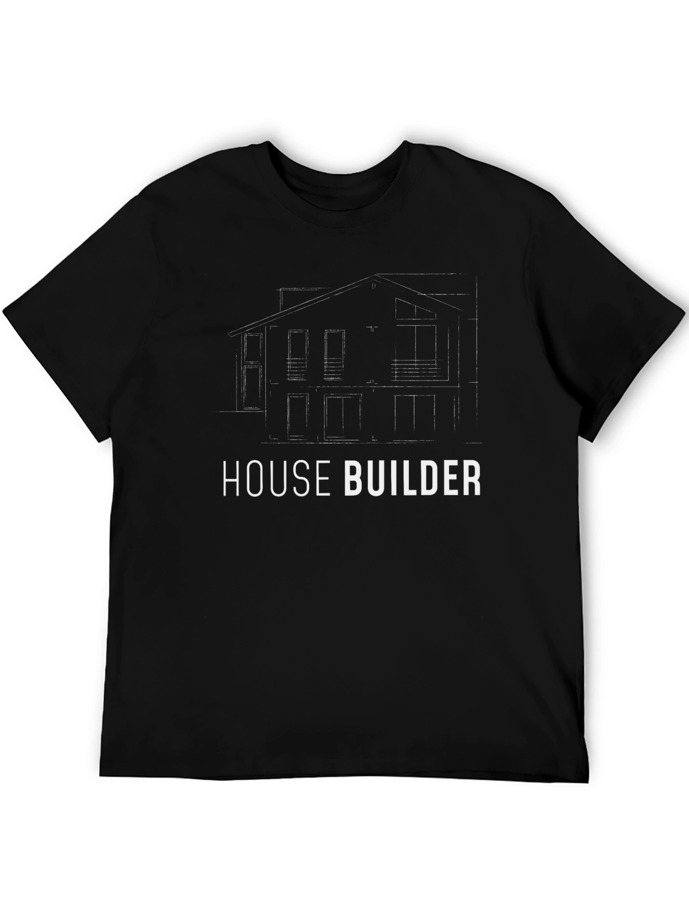 House Builder Black Graphic T-Shirt