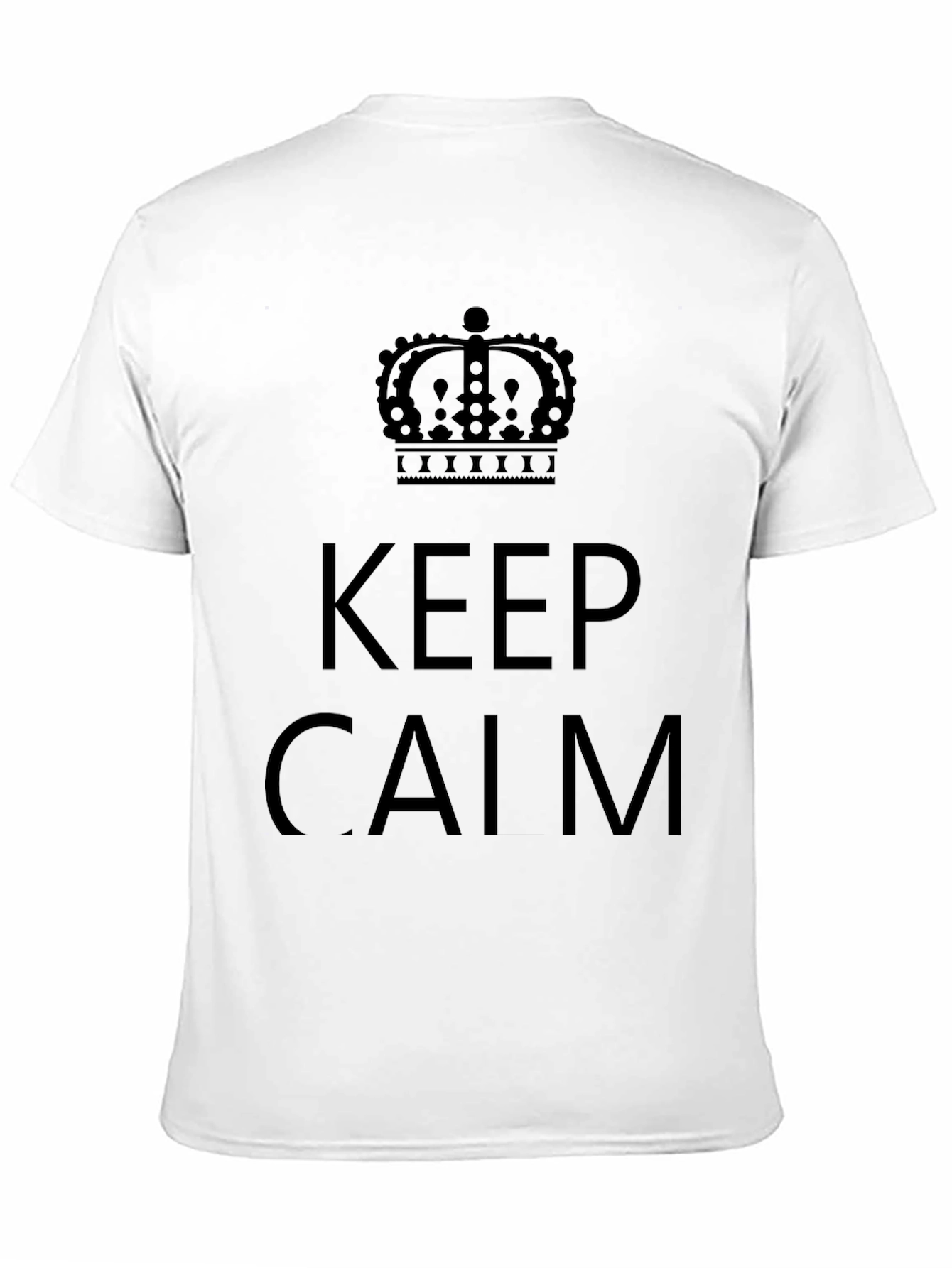 Keep Calm Crown Graphic Tee - Mens Black T-Shirt