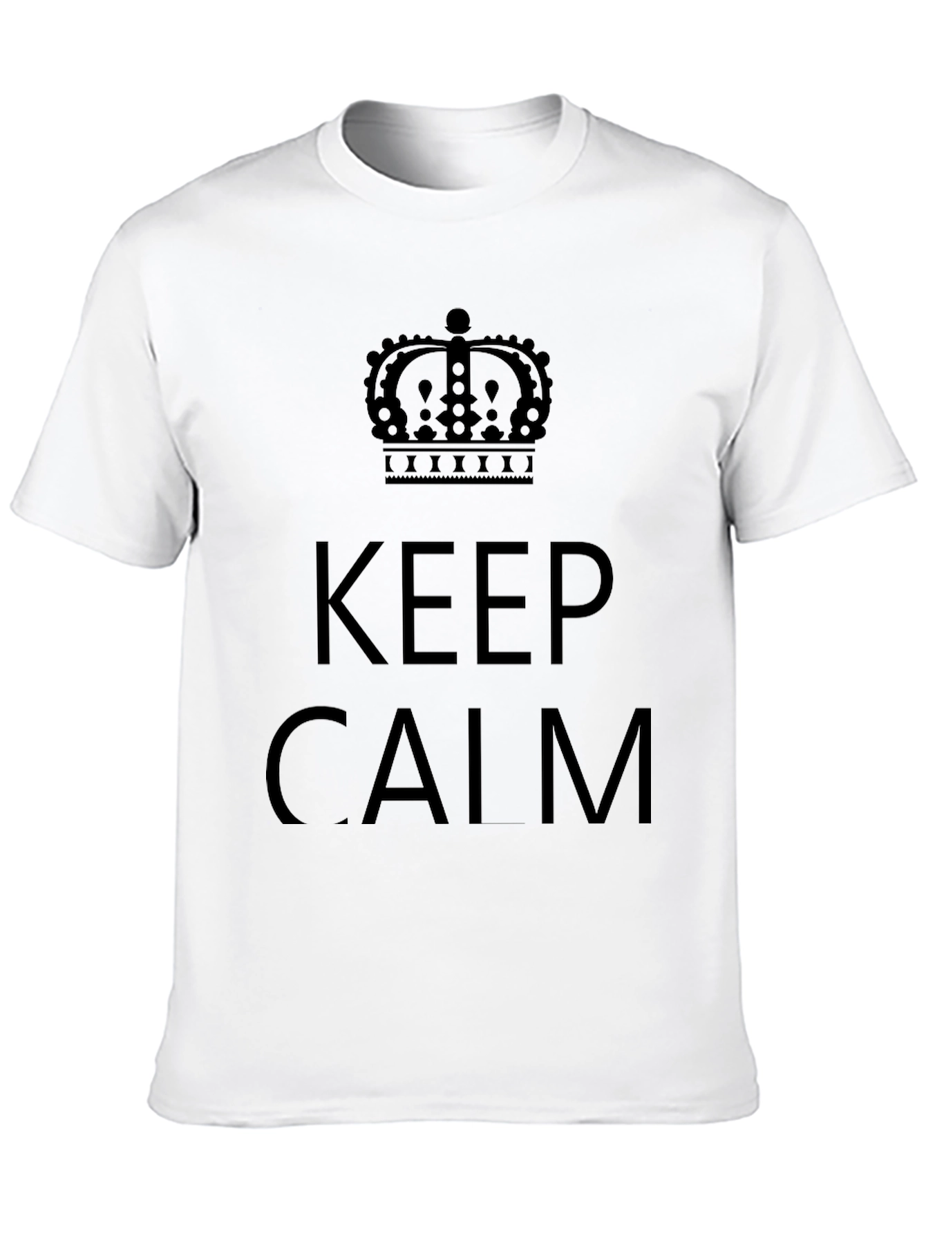 Keep Calm Crown Graphic Tee - Mens Black T-Shirt