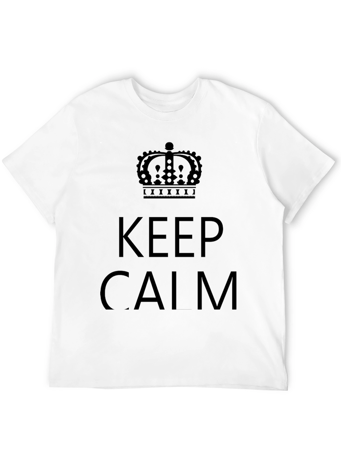 Keep Calm Crown Graphic Tee - Mens Black T-Shirt