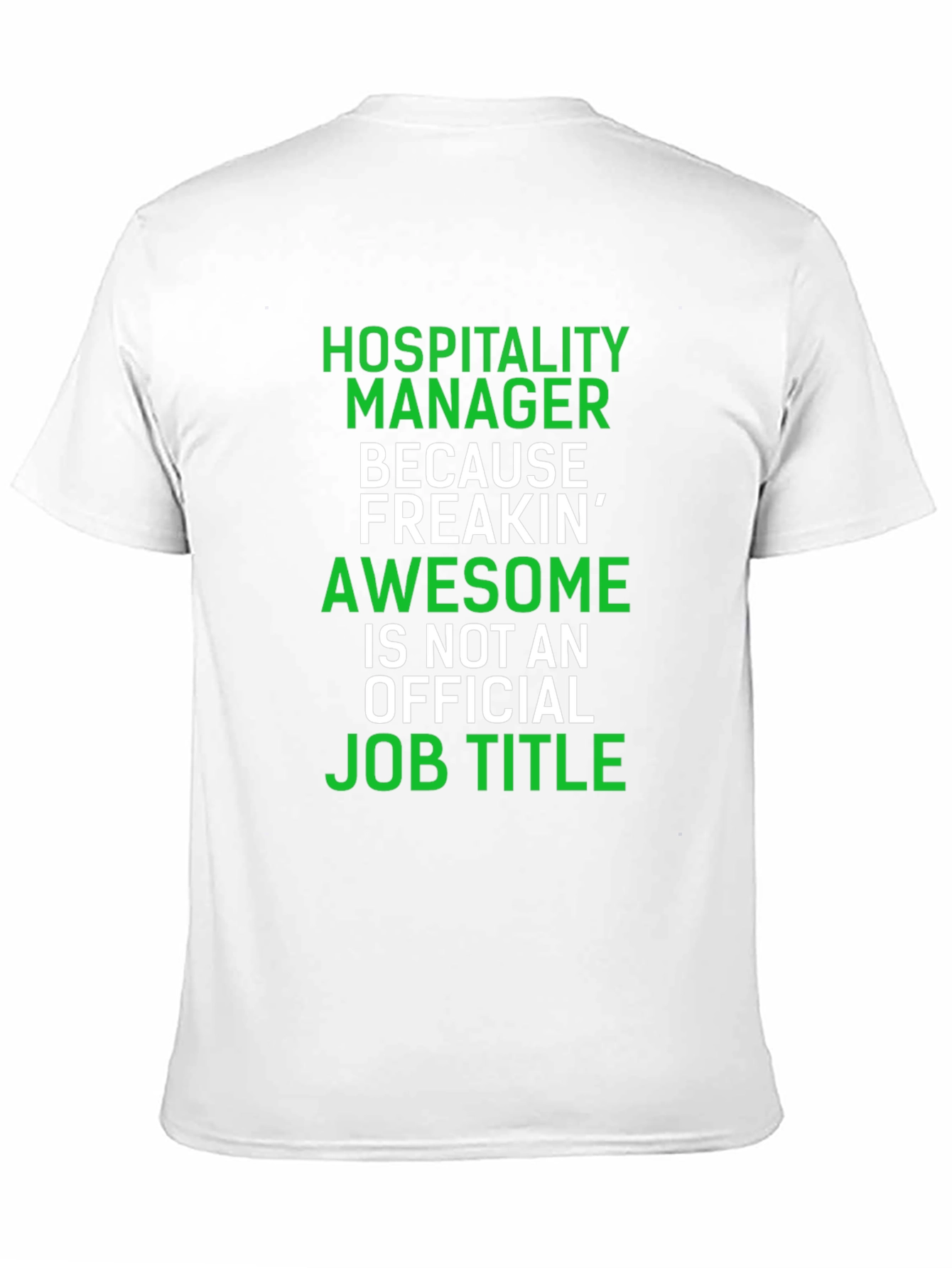 Hospitality Manager Awesome Job Title T-Shirt
