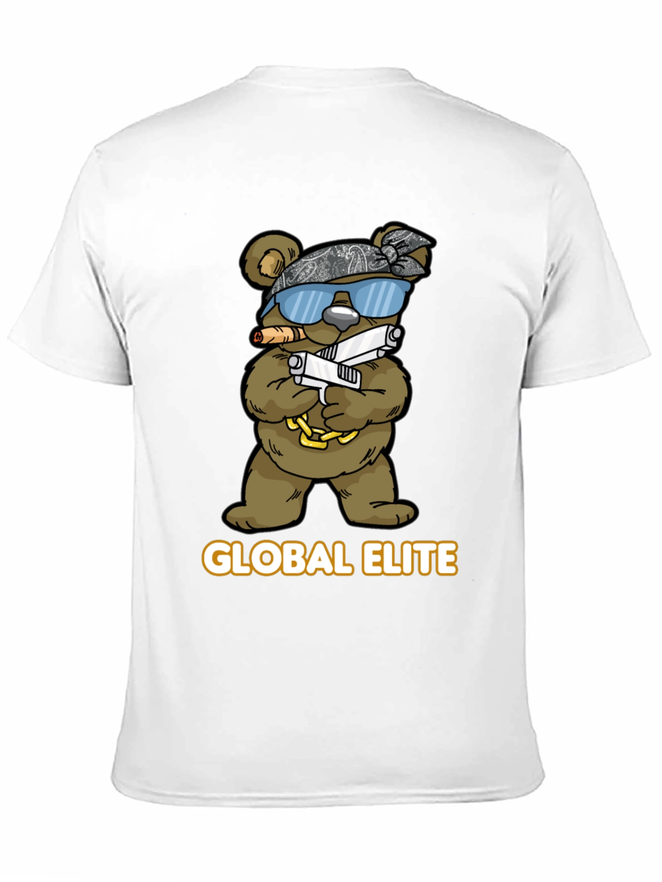 Global Elite Bear Graphic T-Shirt - Mens Black Tee