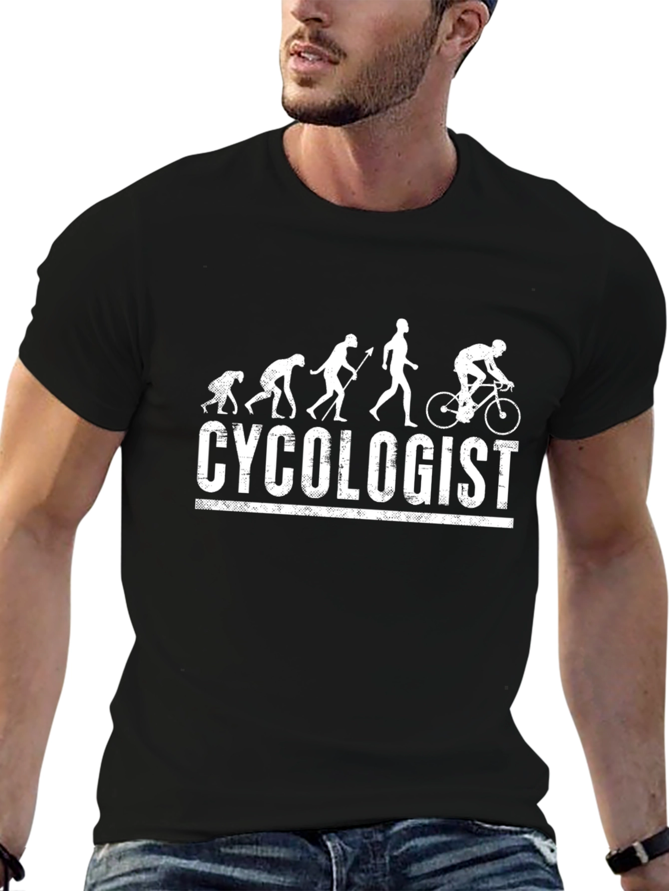 Cycololgist Evolution T-Shirt - Funny Cycling Tee