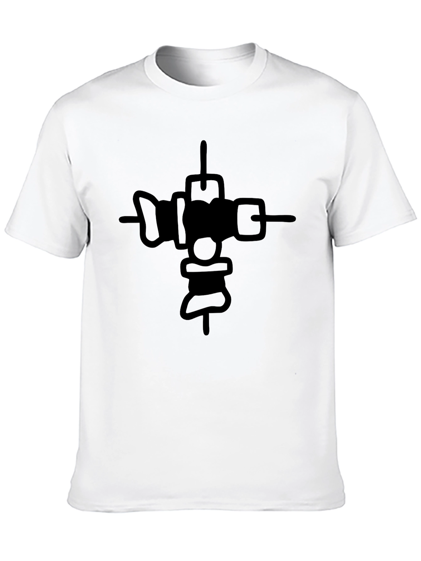 Abstract Graphic Black T-Shirt for Men