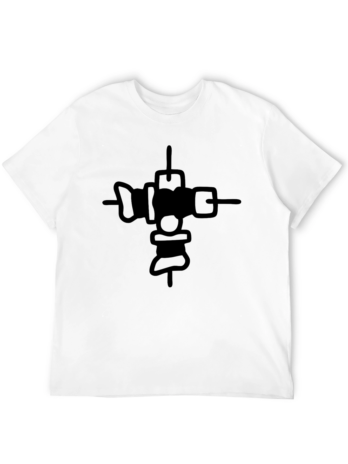 Abstract Graphic Black T-Shirt for Men