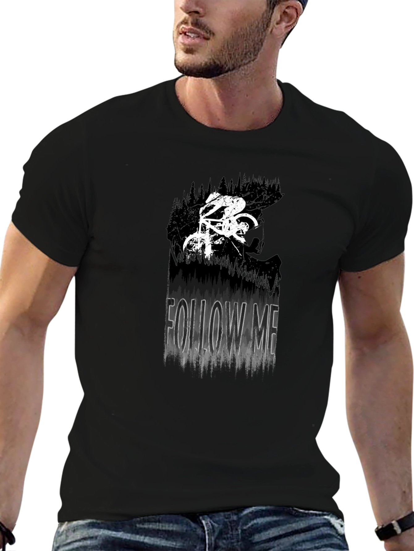Follow Me Mountain Biker Graphic Tee