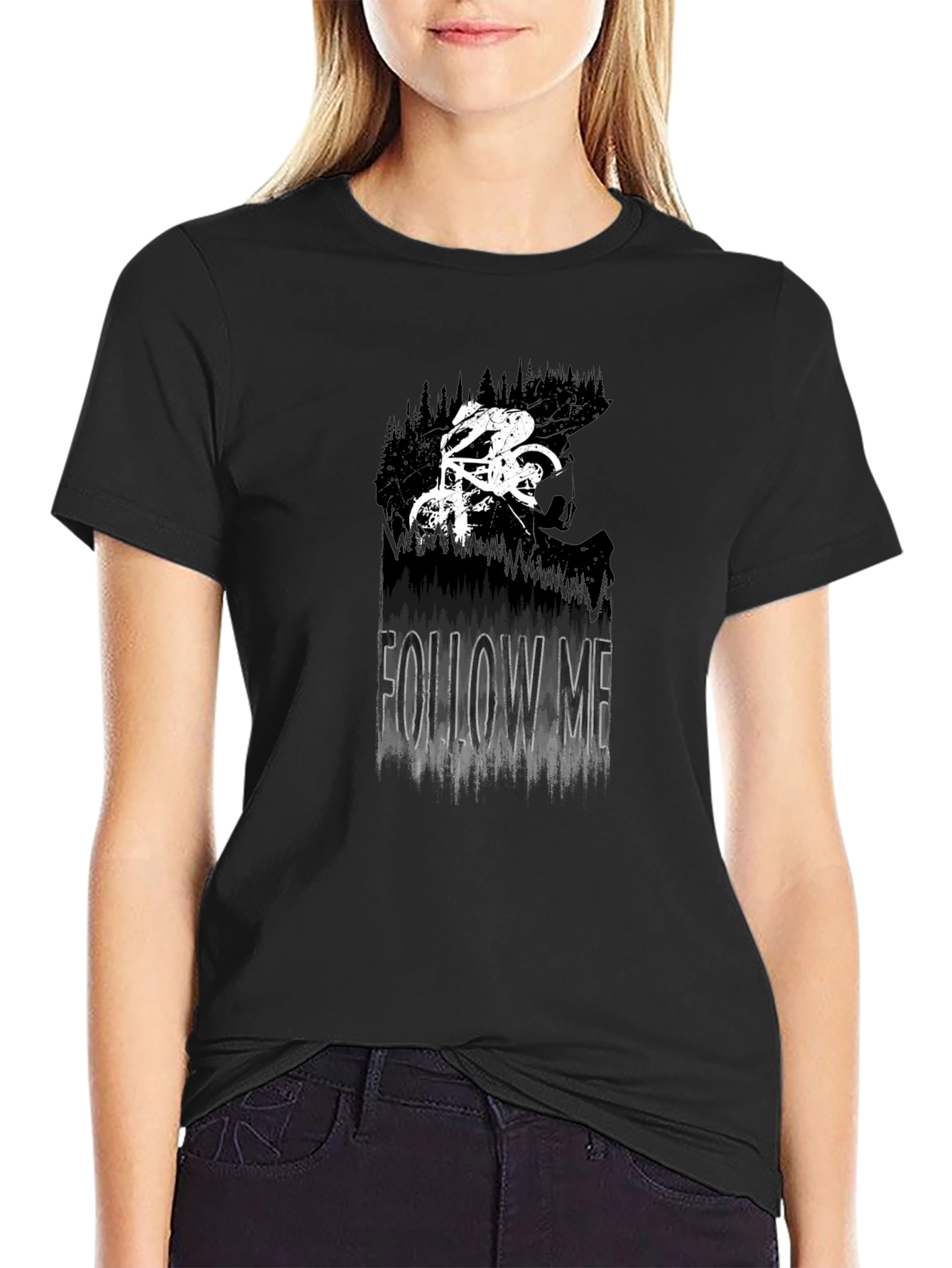 Follow Me Mountain Biker Graphic Tee