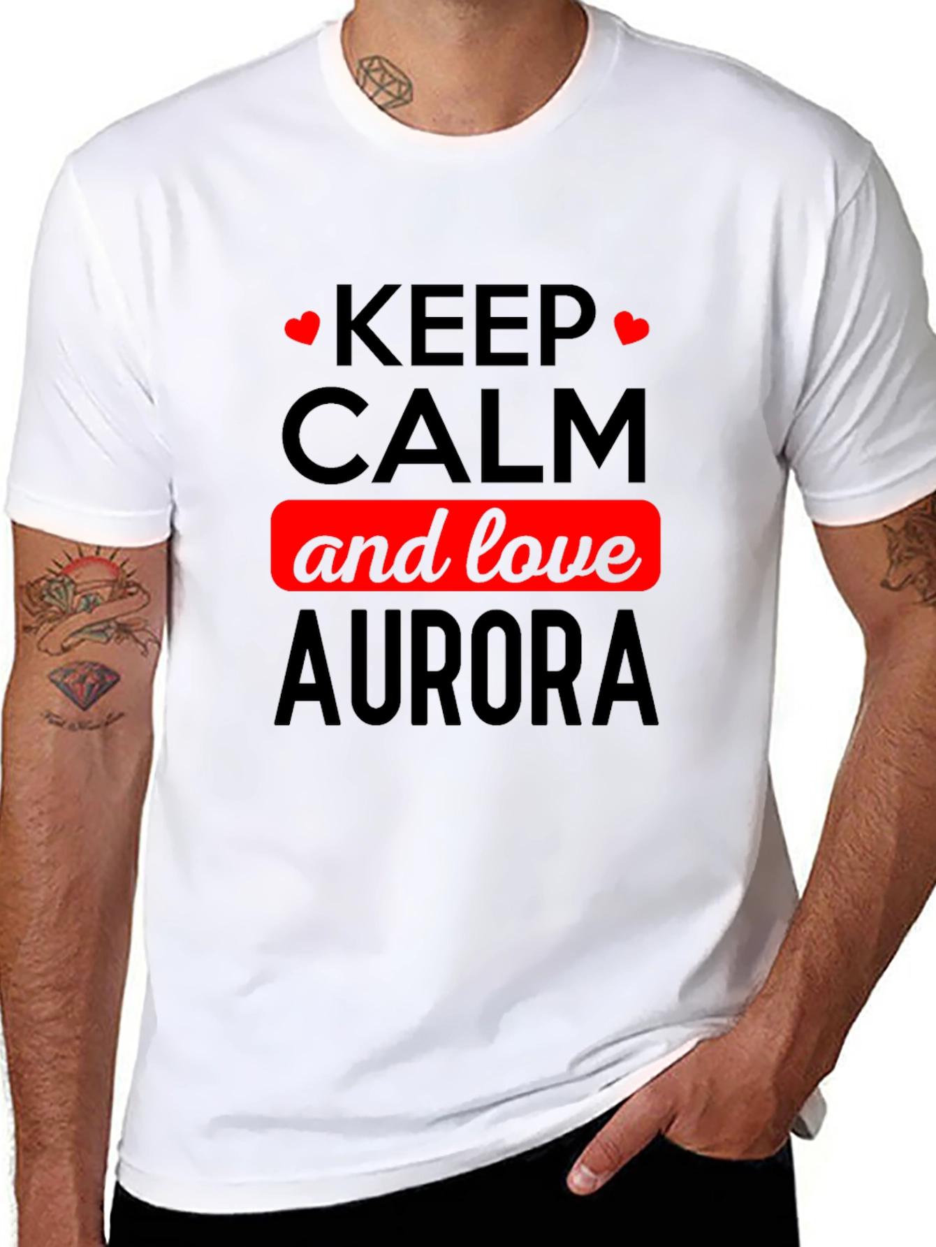 Keep Calm and Love Aurora Black T-Shirt