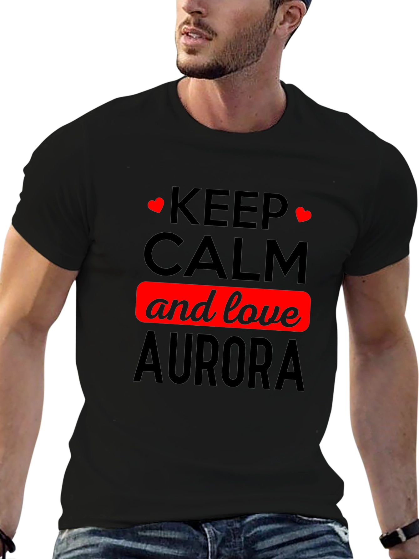 Keep Calm and Love Aurora Black T-Shirt