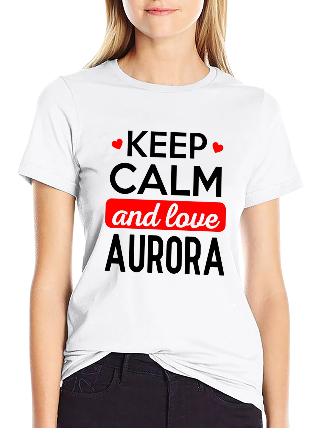 Keep Calm and Love Aurora Black T-Shirt