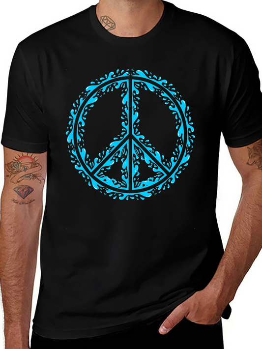 Peace Sign Graphic Tee - Stylish Black T-Shirt