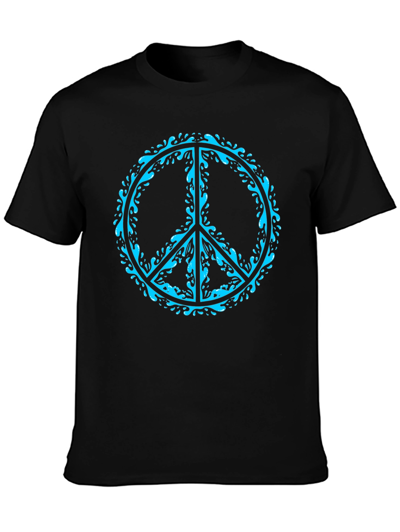 Peace Sign Graphic Tee - Stylish Black T-Shirt