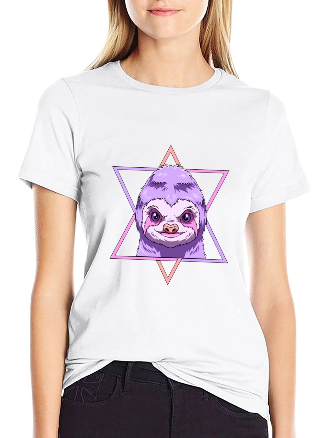 Sloth Graphic Tee - Relaxed Style
