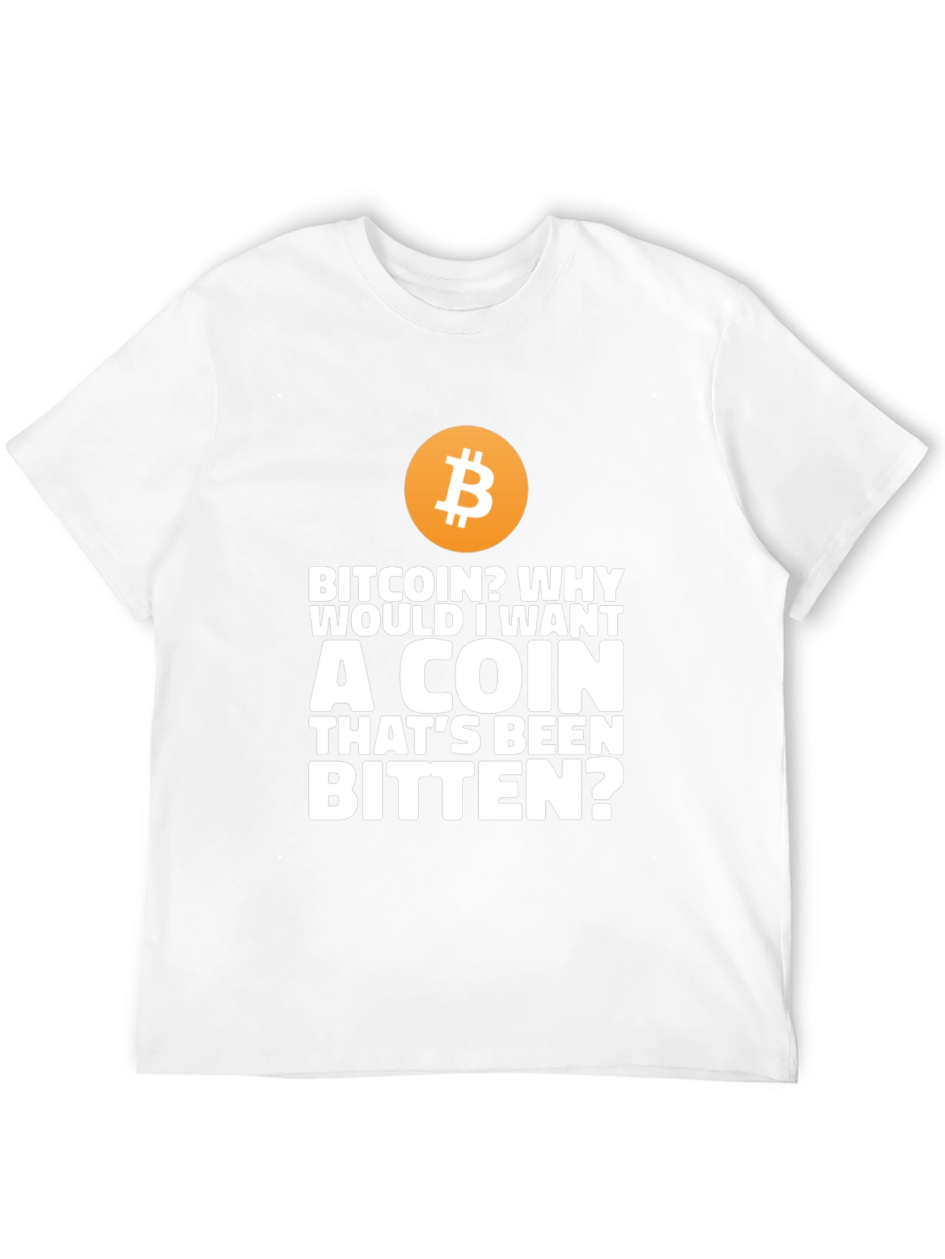 Bitcoin Bitten Coin Funny Graphic Tee - Black