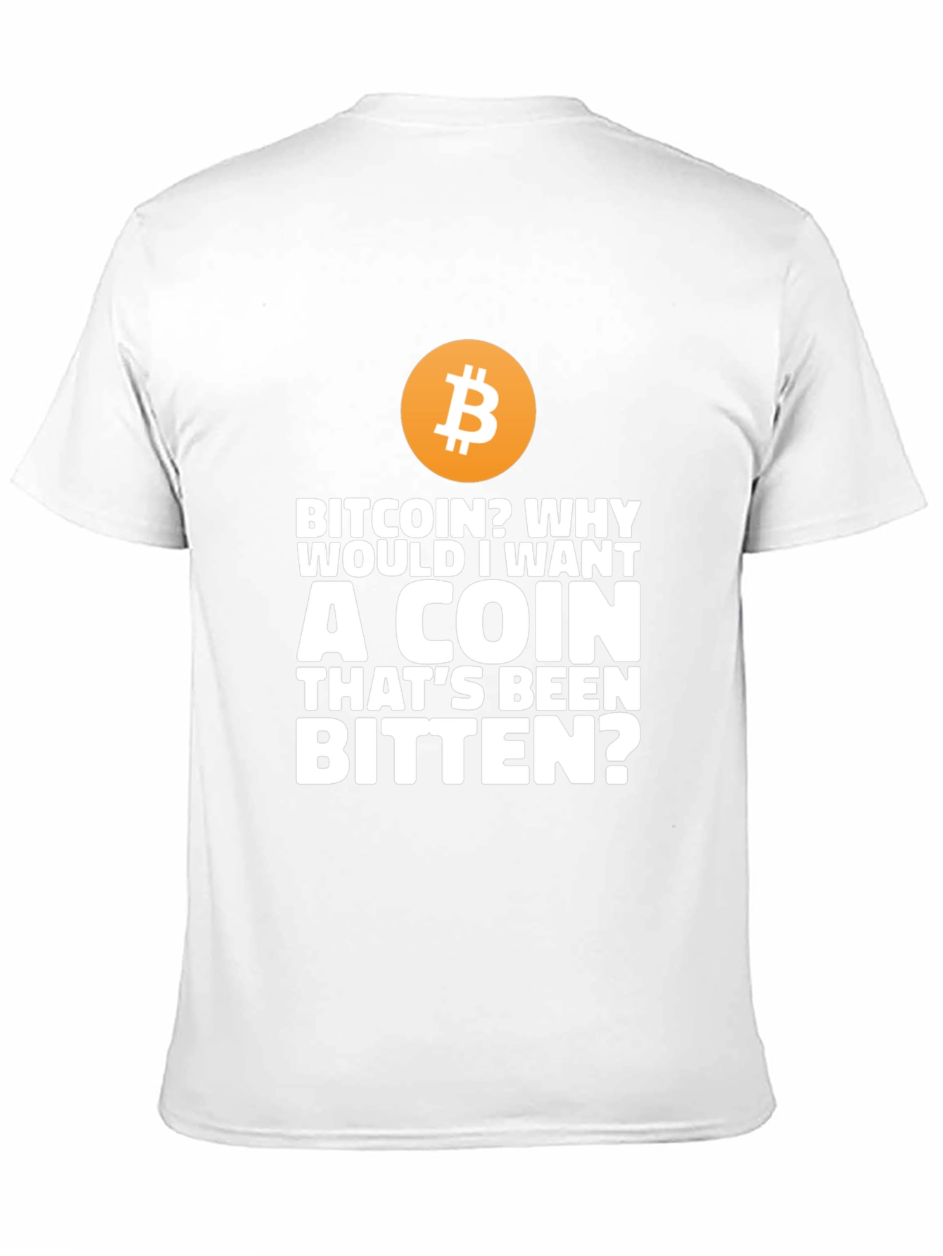 Bitcoin Bitten Coin Funny Graphic Tee - Black