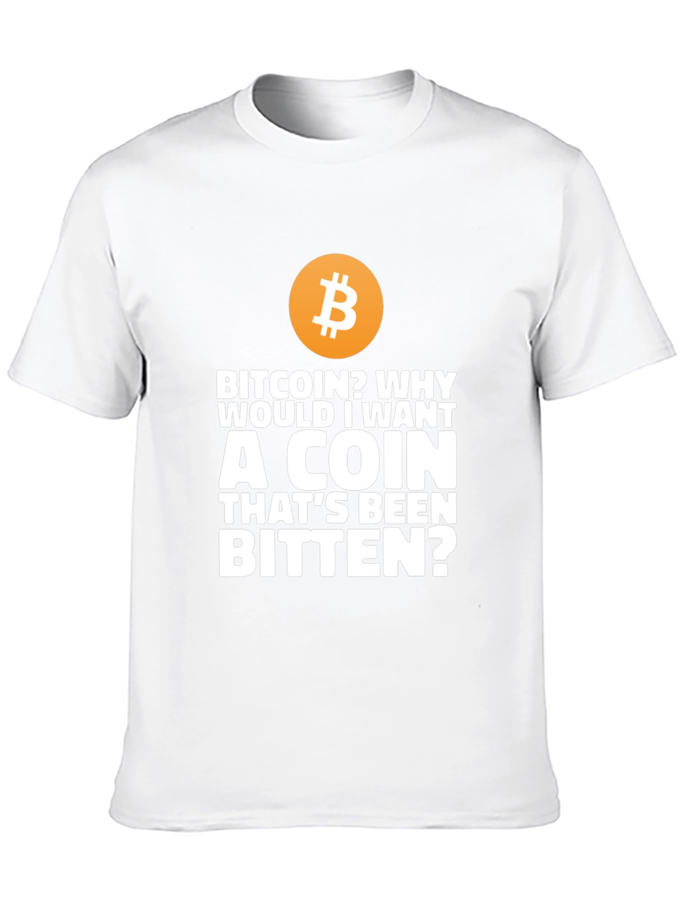 Bitcoin Bitten Coin Funny Graphic Tee - Black
