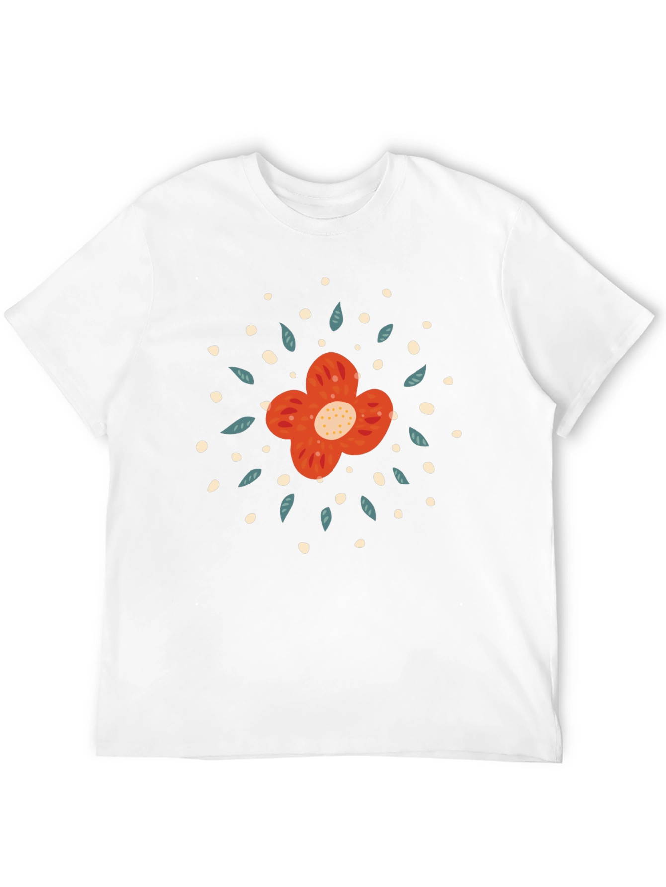 Floral Graphic Black Tee