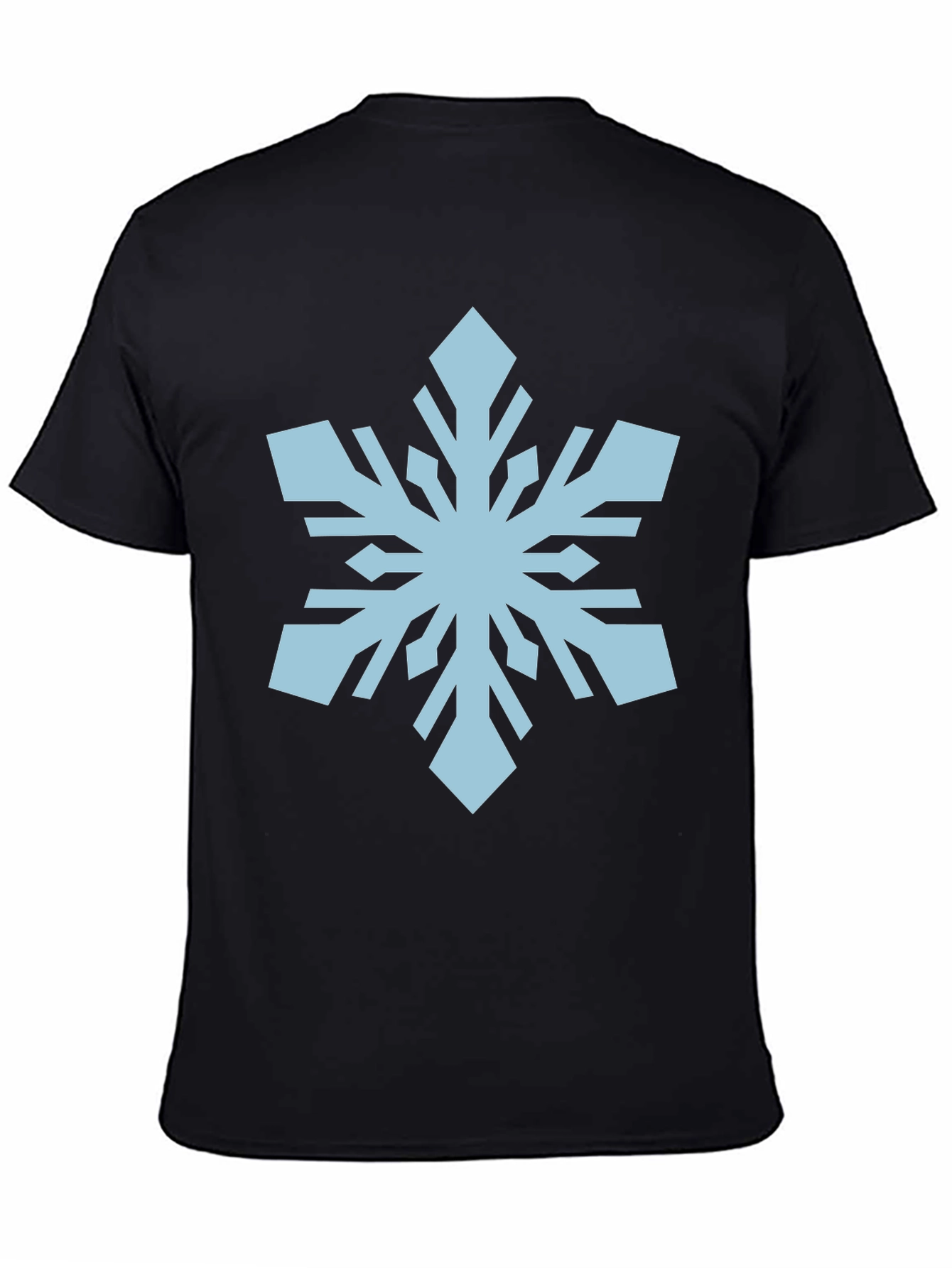 Snowflake Graphic Print Black T-Shirt