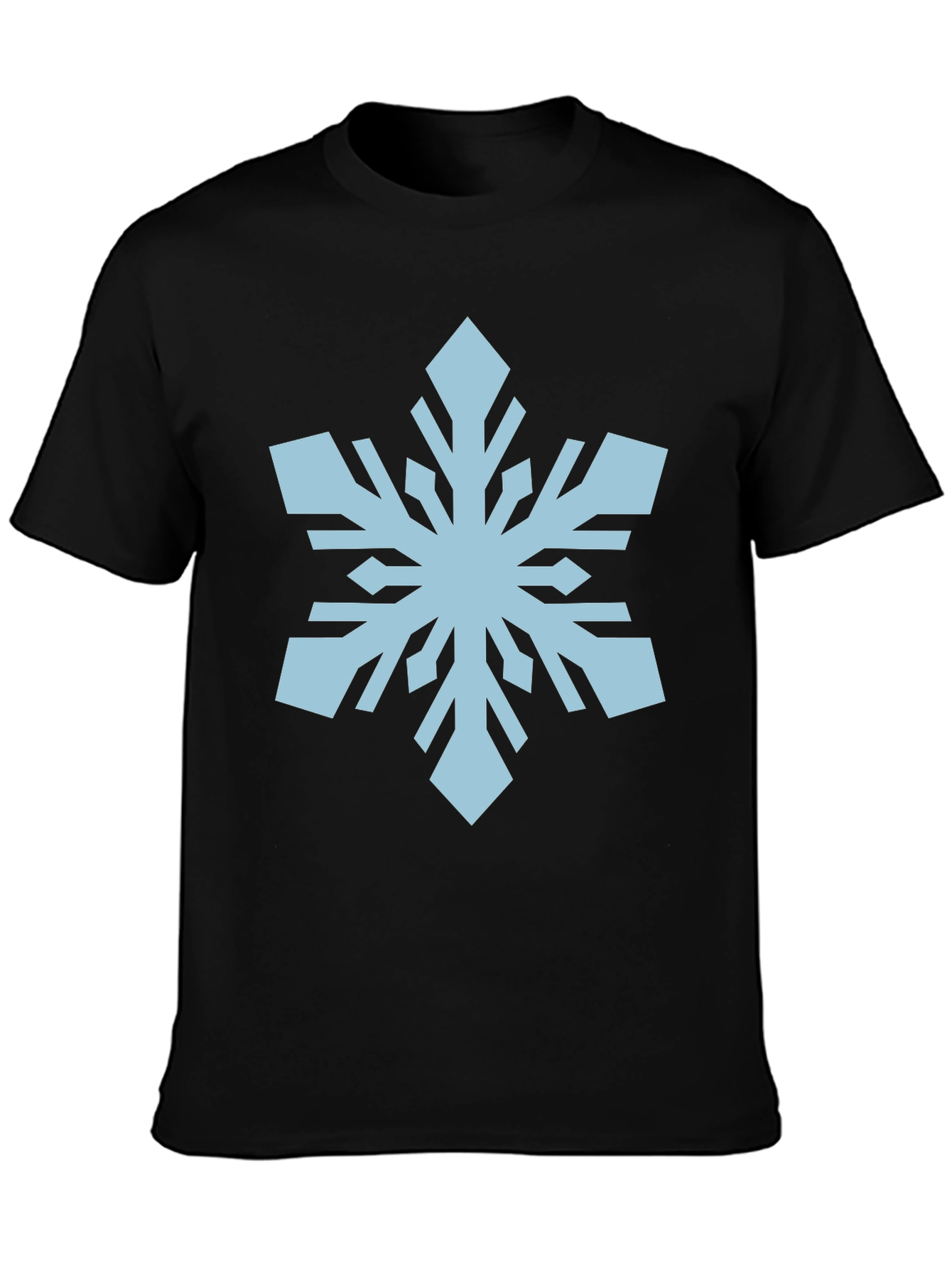 Snowflake Graphic Print Black T-Shirt