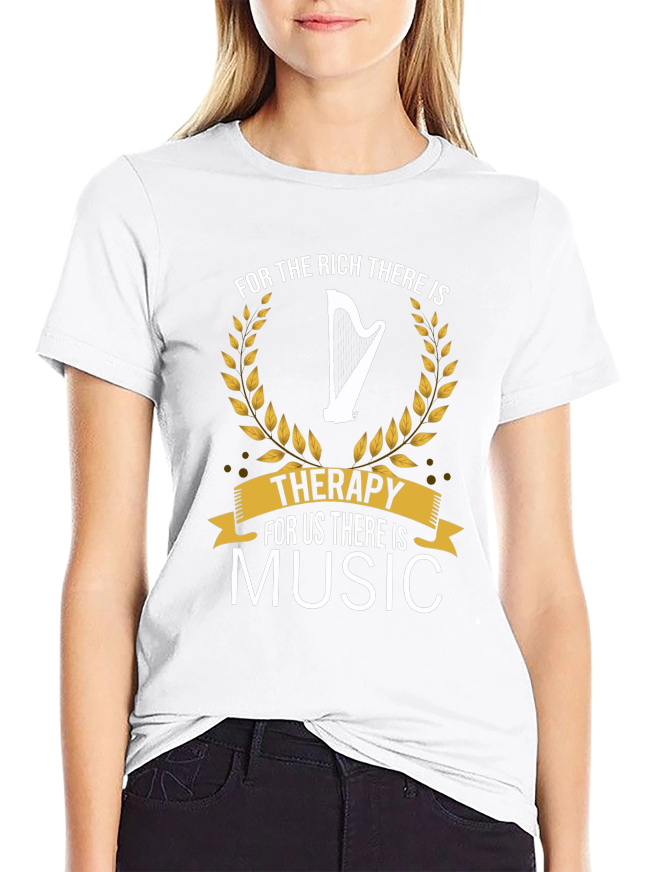Music Therapy T-Shirt | Harp Graphic Tee