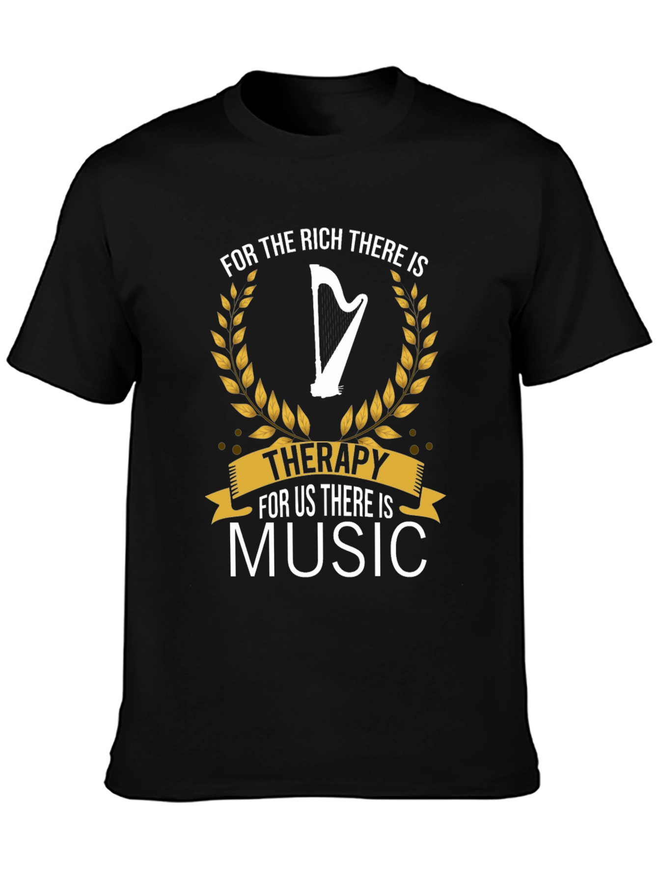 Music Therapy T-Shirt | Harp Graphic Tee
