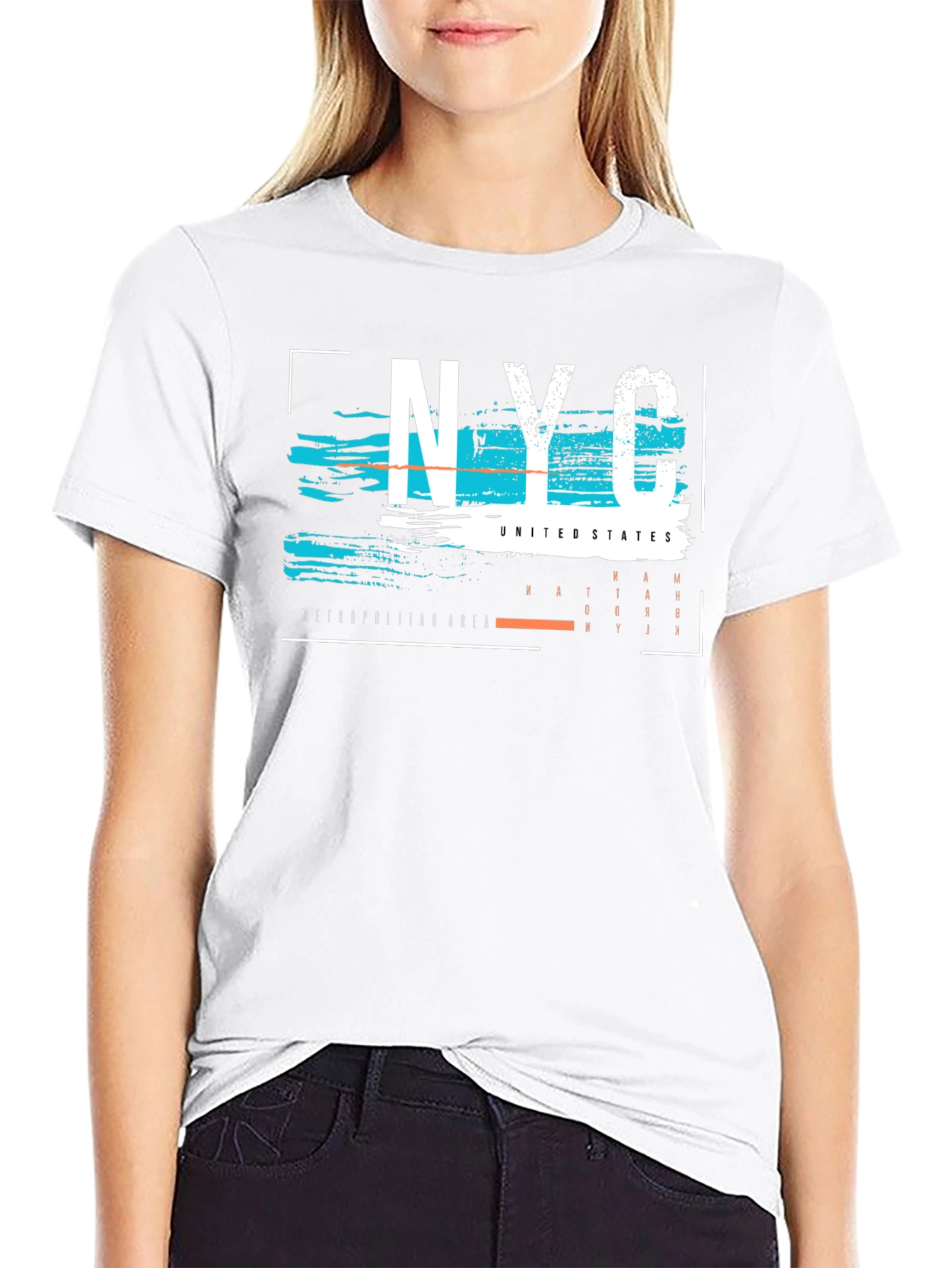 NYC Graphic Print Mens Black T-Shirt