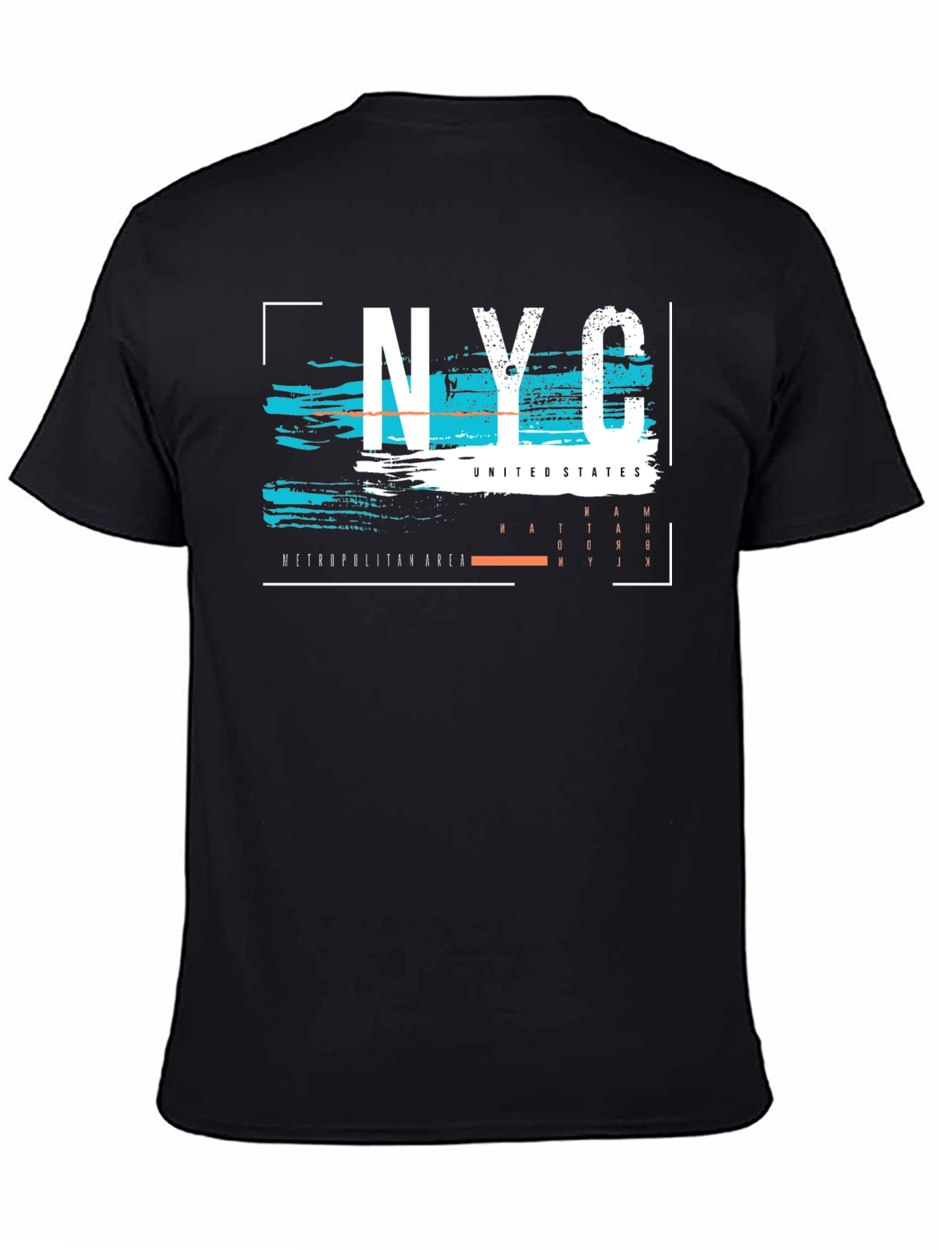 NYC Graphic Print Mens Black T-Shirt