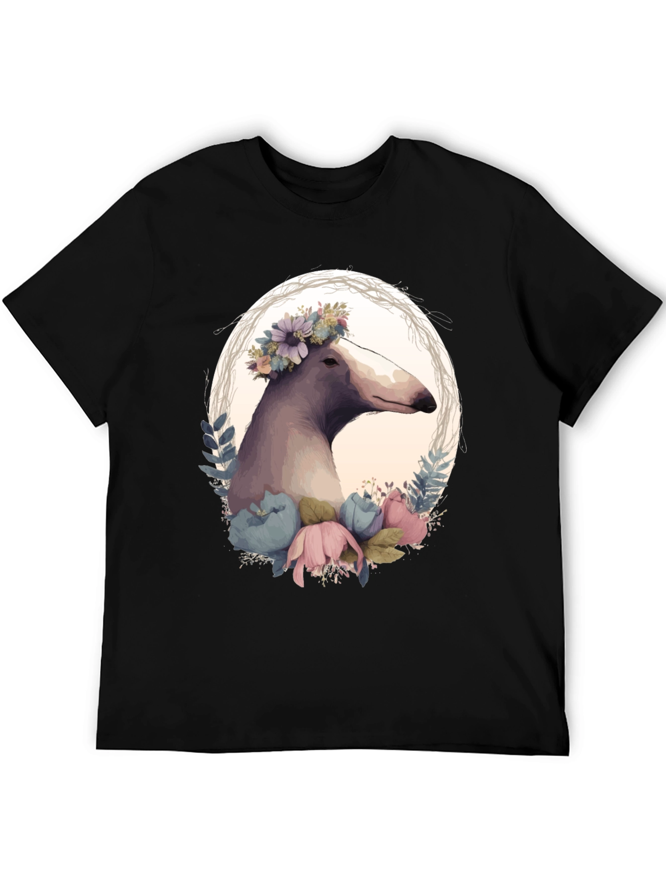 Floral Dog T-Shirt - Unique Graphic Tee