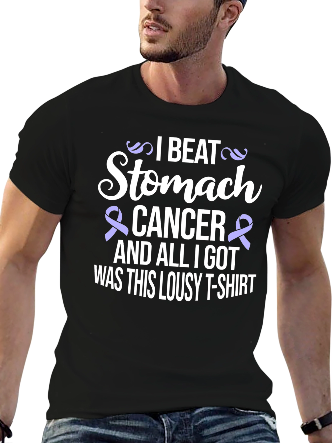 Stomach Cancer Awareness T-Shirt - I Beat Cancer