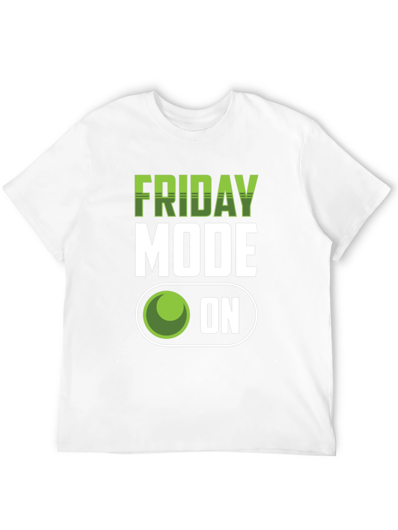 Friday Mode On Graphic T-Shirt - Black Casual Tee
