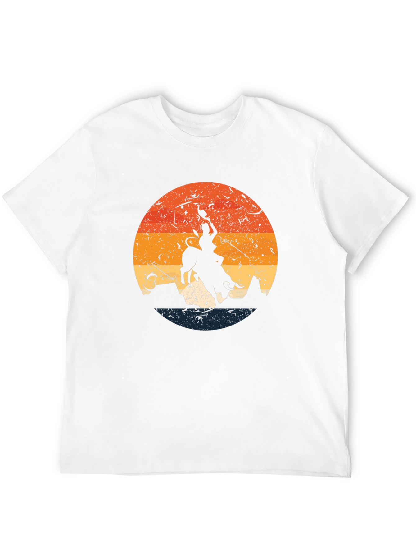 Retro Bull Rider Graphic Tee - Western Style