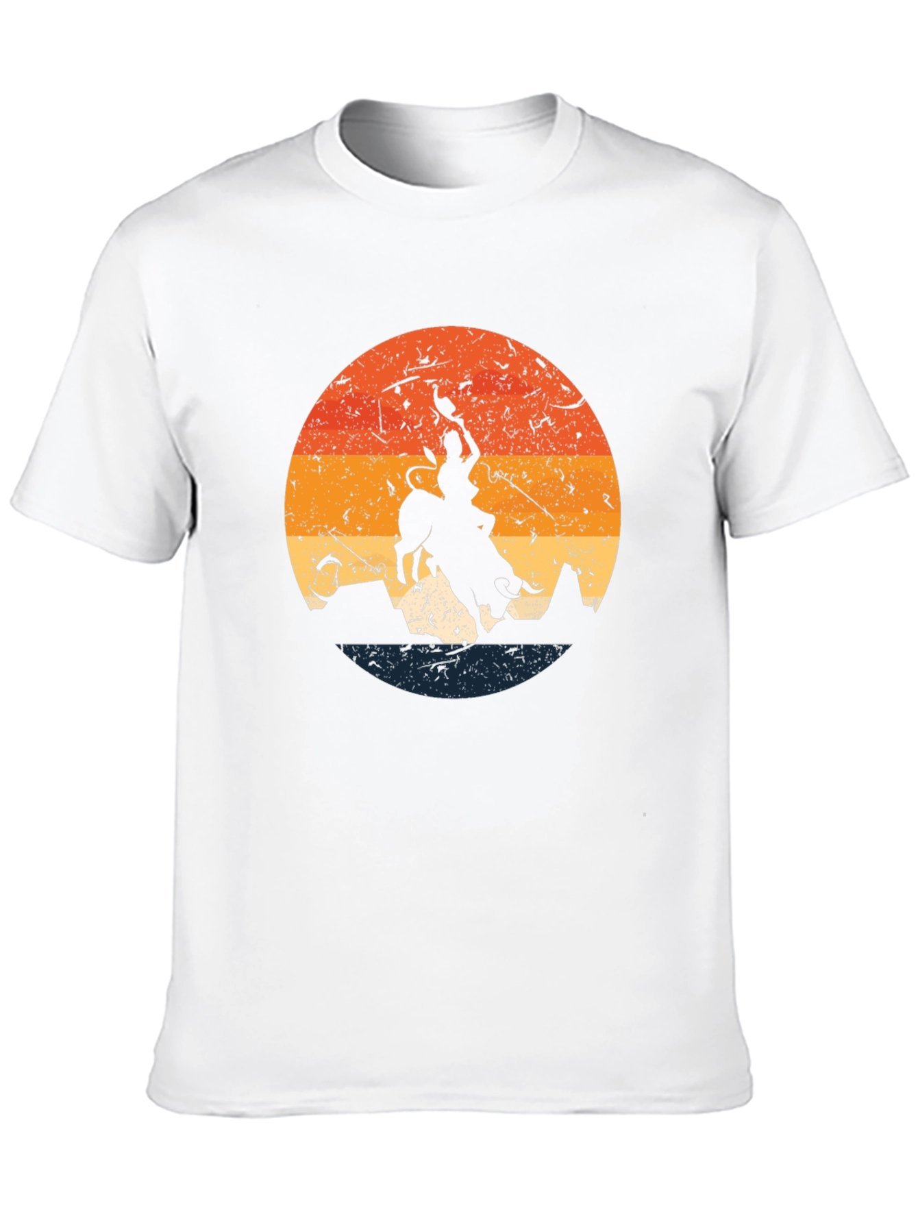 Retro Bull Rider Graphic Tee - Western Style