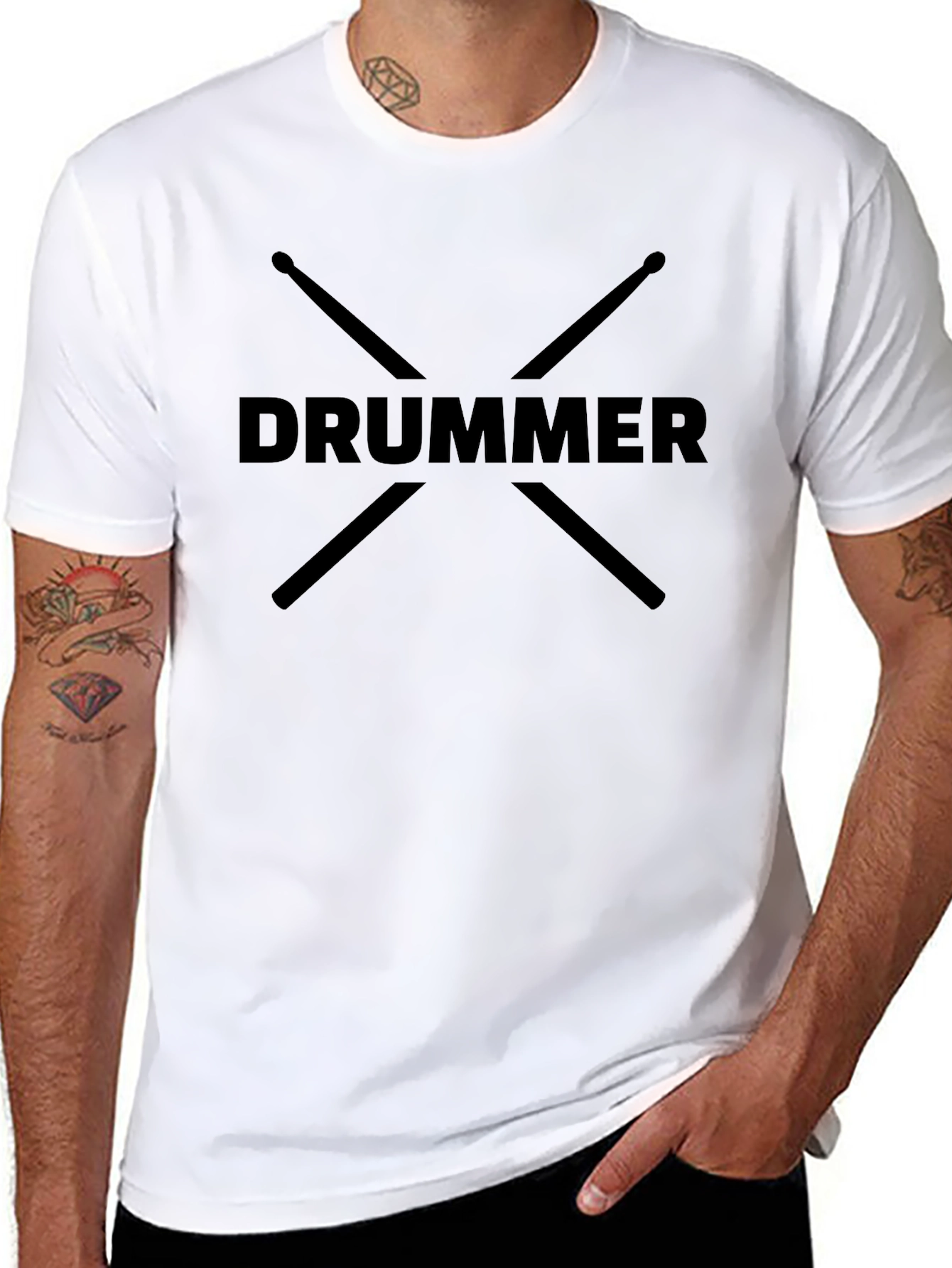 Drummer T-Shirt - Black Music Tee
