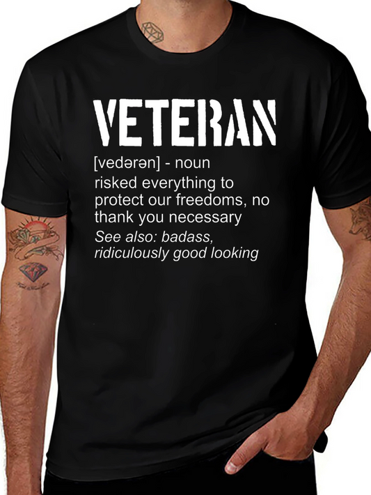 Veteran Definition T-Shirt - Badass & Good Looking
