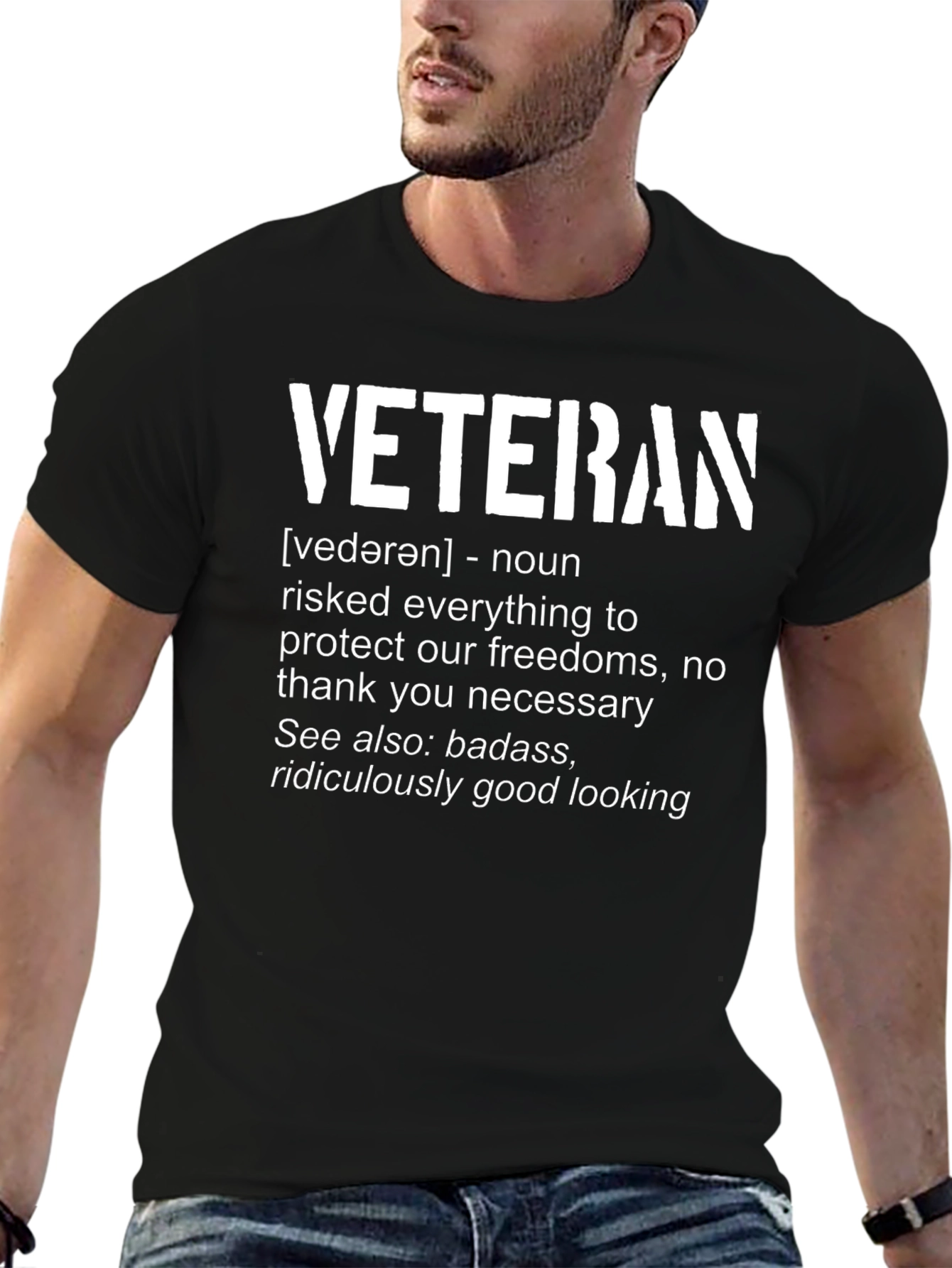 Veteran Definition T-Shirt - Badass & Good Looking