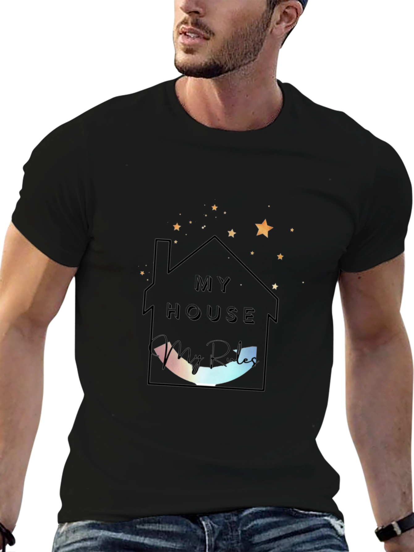 My House My Rules Black Tee