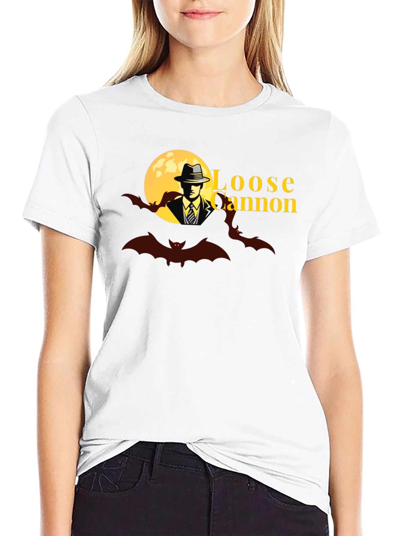 Loose Cannon T-Shirt: Detective Moon and Bats Design